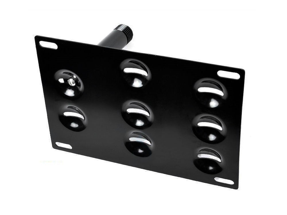 Xotic Tech Tow Hook License Plate Screw On Mount Bracket Compatible With Mazdaspeed 6 2006 2007 (Black)