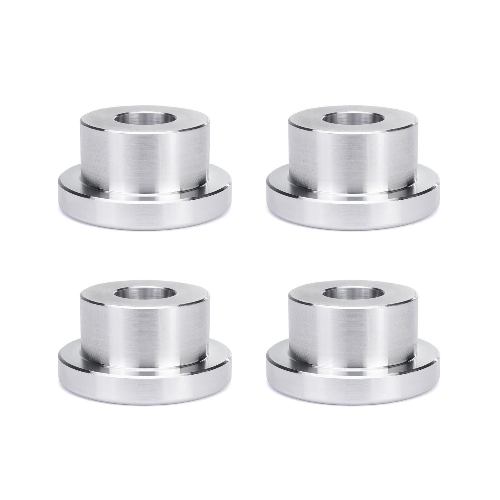 Solid Billet Handlebar Riser Bushings For Harley Softail Dyna Sportster Fxr Fx 1984-2016 (Silver)