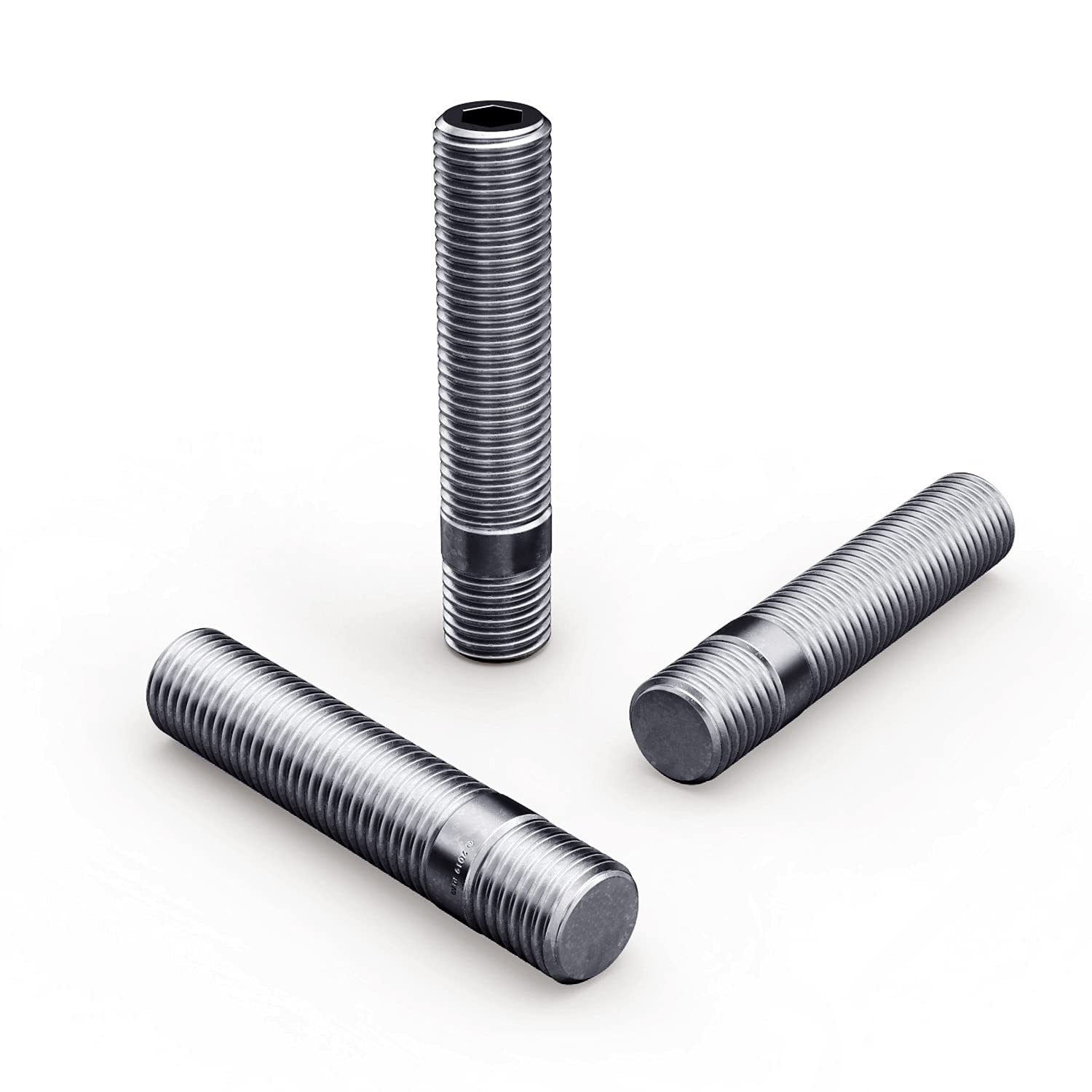 20Pcs Extended Silver Wheel Stud Conversion - 12X1.5 To 12X1.5, 60Mm Total Length, 44Mm Shank Length - Compatible With Bmw 1 3 5 Series (Ensure Vehicle Uses 12X1.5 Bolts) Screw Adapter