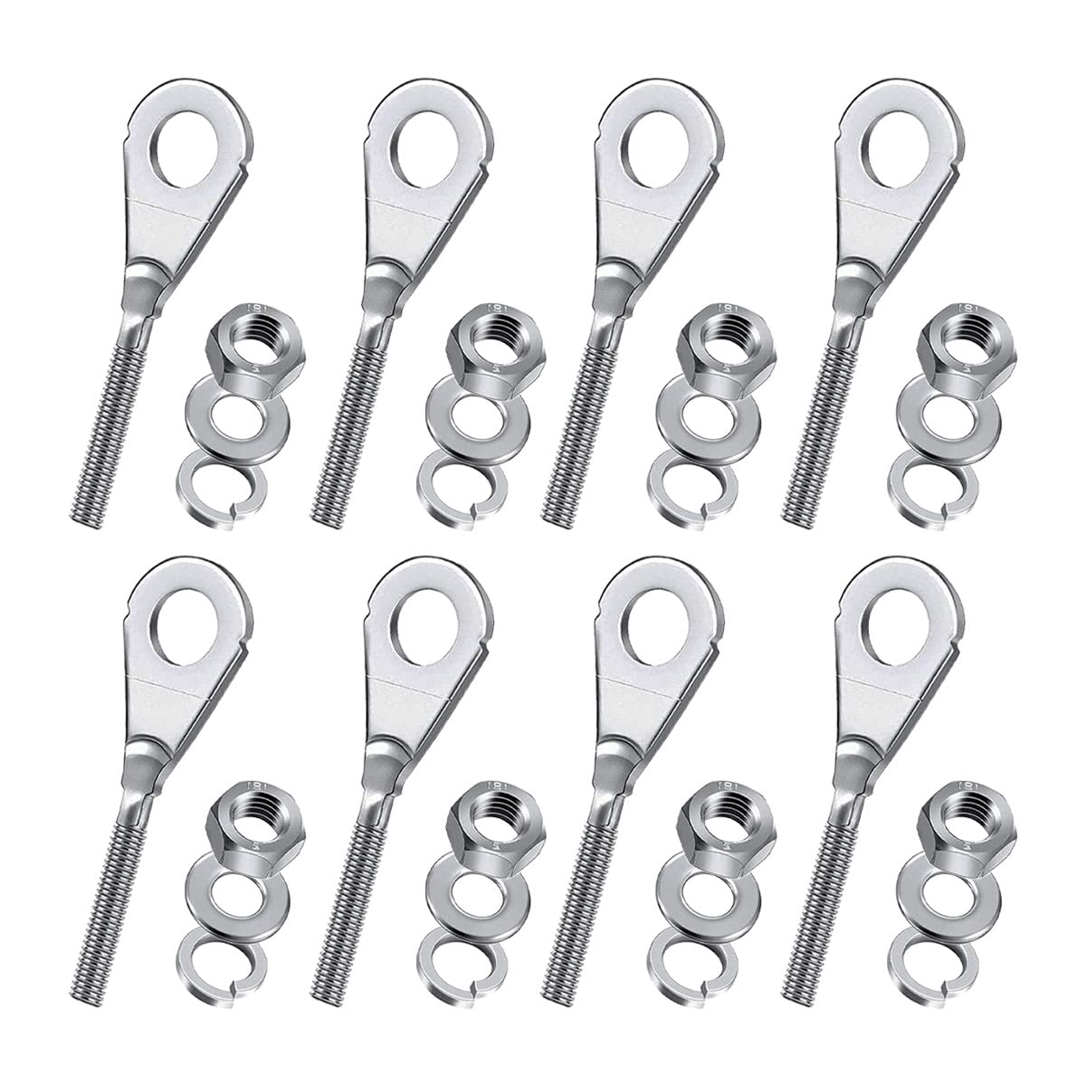 YXCCSE 8Pcs 15mm 0.59'' Chain Tensioner Adjuster Chain Axle Adjuster,Chain Adjuster Tensioner fit for 196cc 6.5HP Massimo MB200 