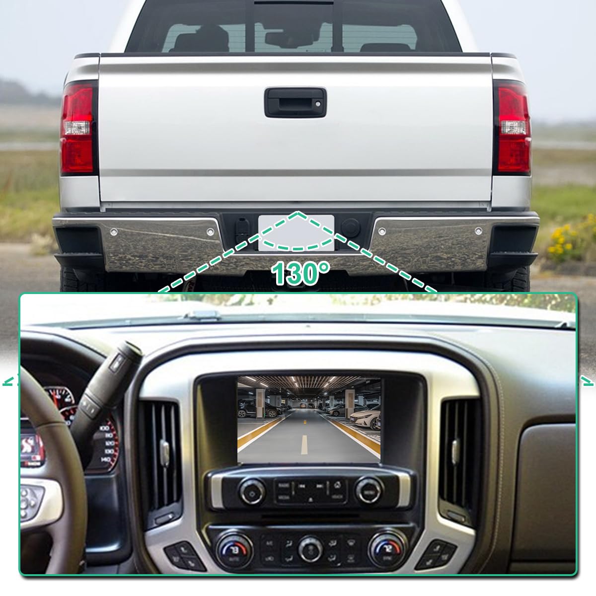 23306741 Backup Camera Rear View Camera Compatible With 2014-2015 Chevy Silverado Cheyenne Gmc Sierra 1500 2500 Hd 3500 Hd, Repl