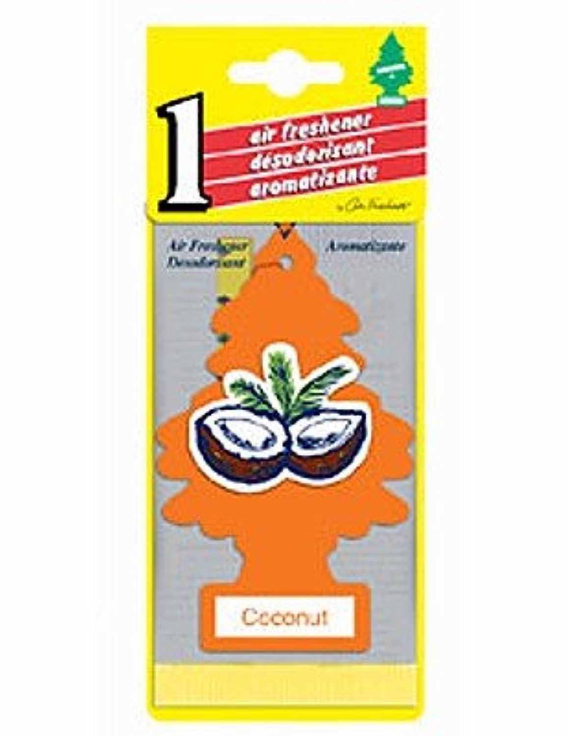 LITTLE TREES Car Air Freshener - Coconut Scent - 12 Pack - Hanging Paper Tree for Home & Car