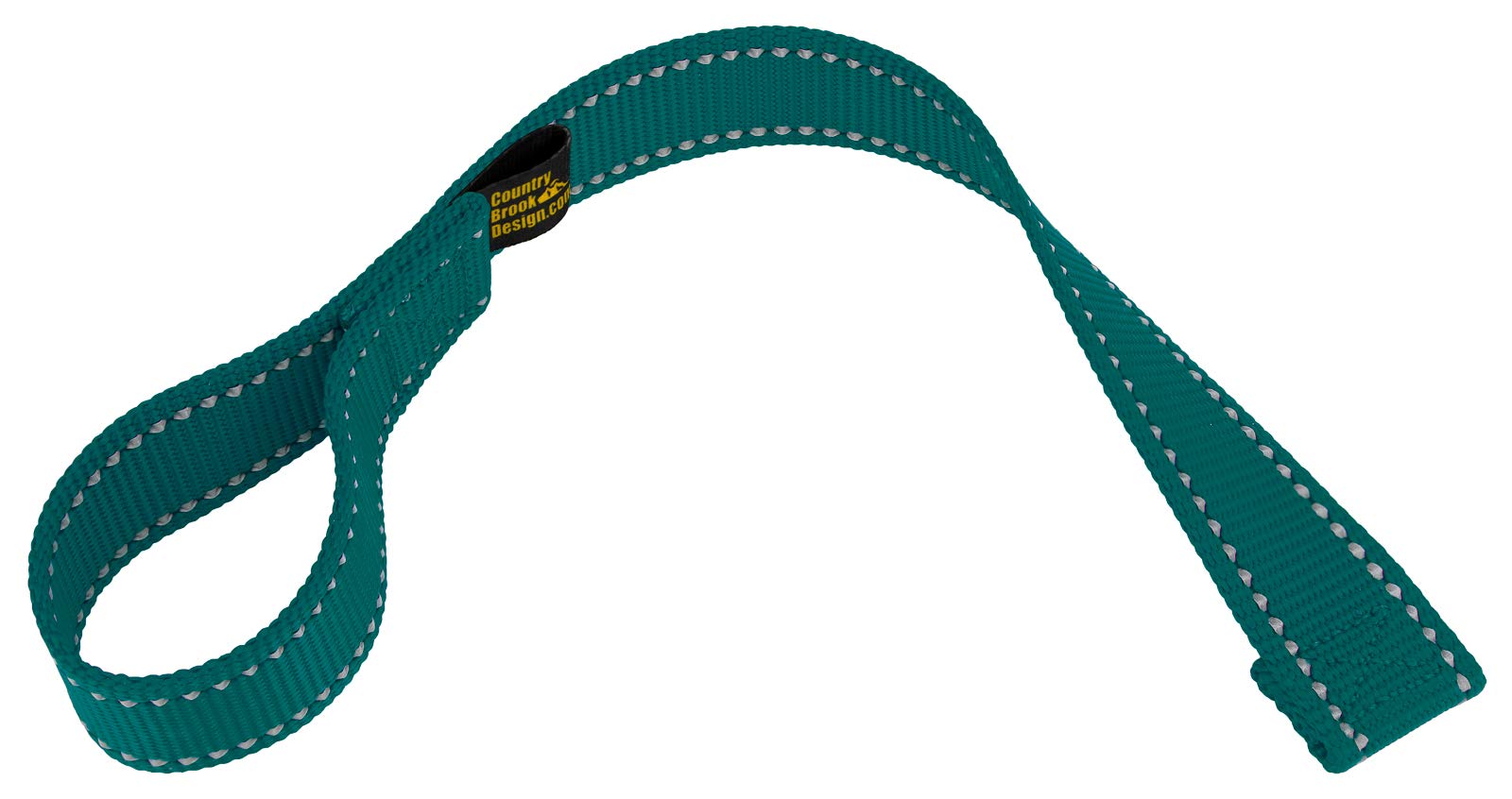 Country Brook Design - 1 Inch Winch Hook Pull Strap with Reflective Nylon - Teal
