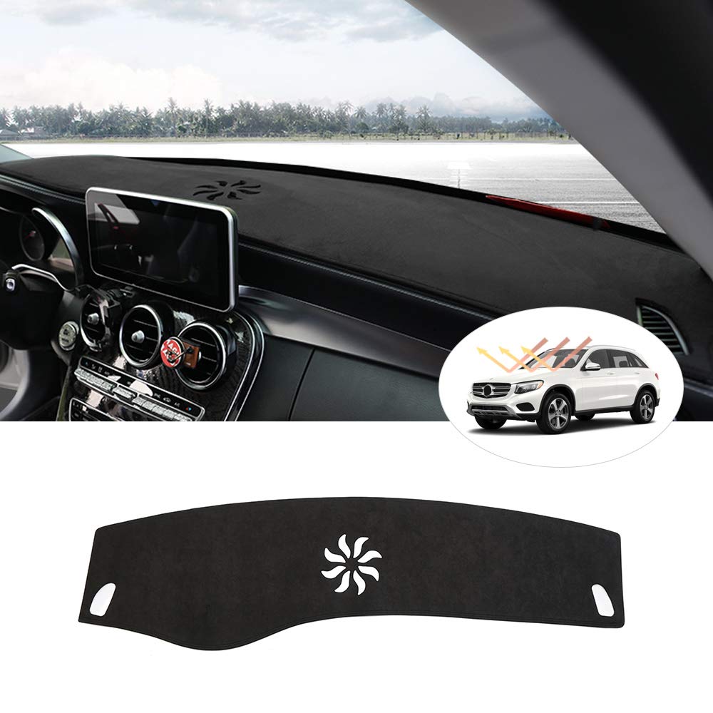 Cartist Suede Dash Mat for Mercedes Benz GLC 2016-2021 2022 Dash Cover Nonslip Dashboard Mat Protector Sunshade No Glare