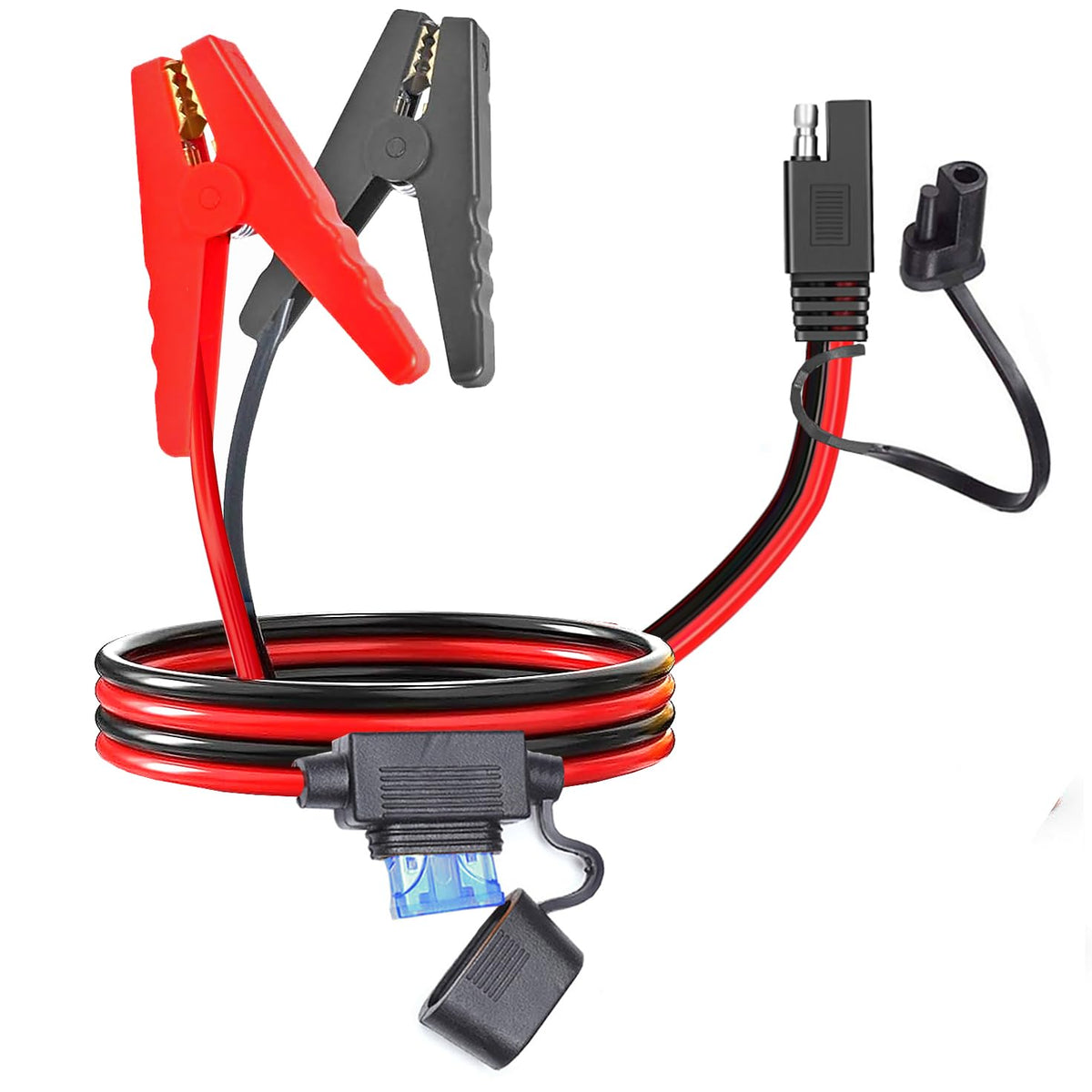 Yetor 10Awg Battery Alligator Clips,Sae Quick Release Adapter To Alligator Clips With 2Ft,Sae Clip Connectors Extension Charging