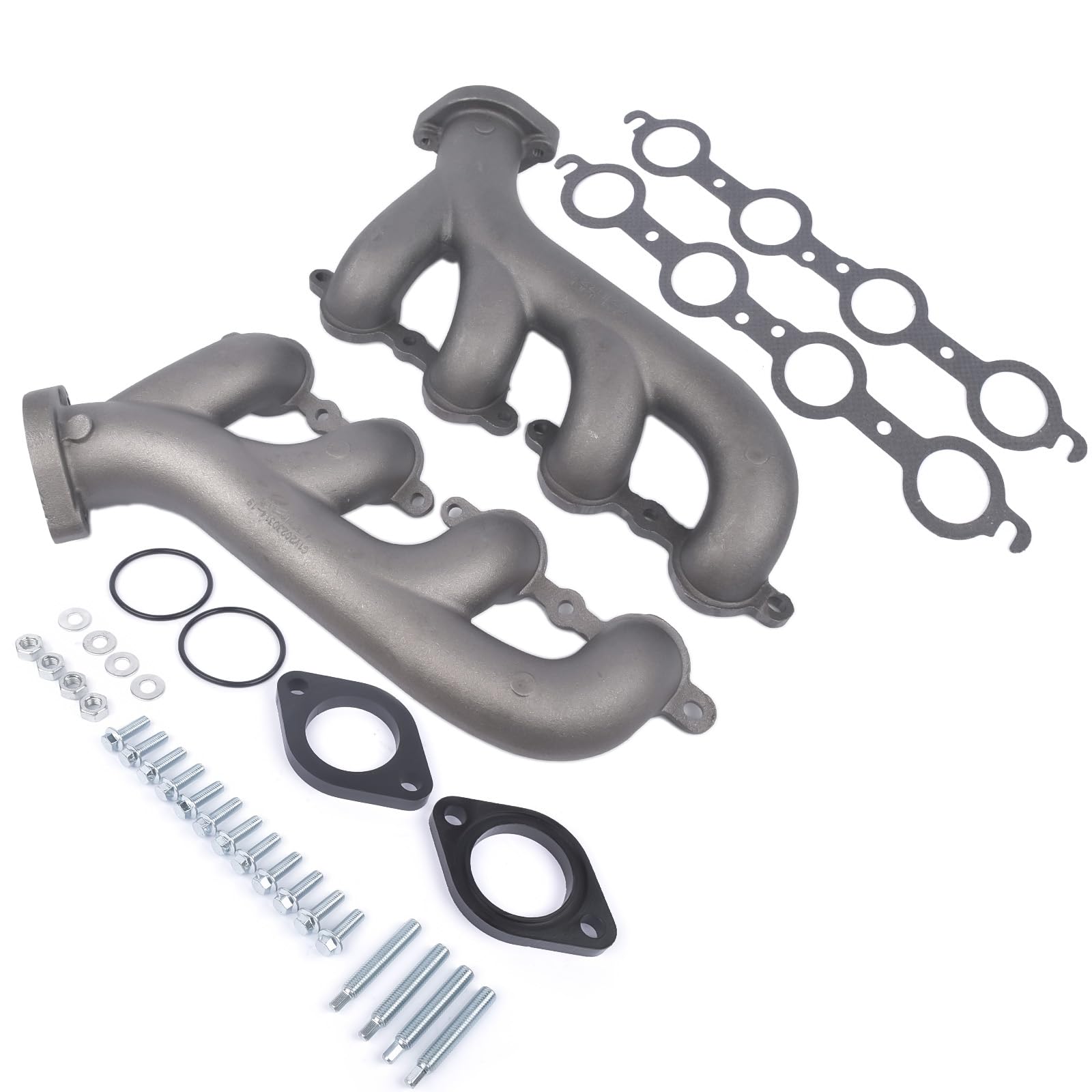 NEWZQ LS Swap Cast Iron Manifold 9988-R-BLEM Replacement for Chevy LS1 LS2 LS3 4.8L 5.3L 6.0L
