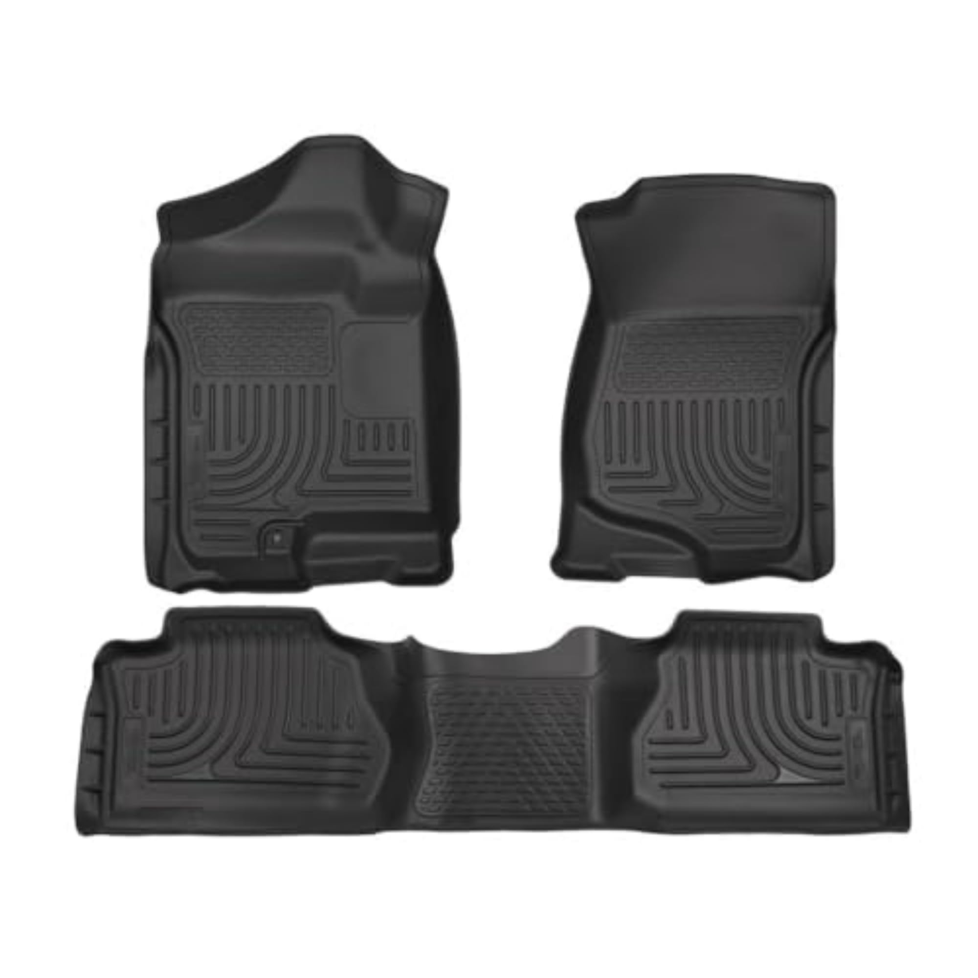Husky Liners Weatherbeater Floor Mats | Fits 2007-2013 Chevrolet Silverado & Gmc Sierra 1500, 2500, 3500 Extended Cab (Footwell