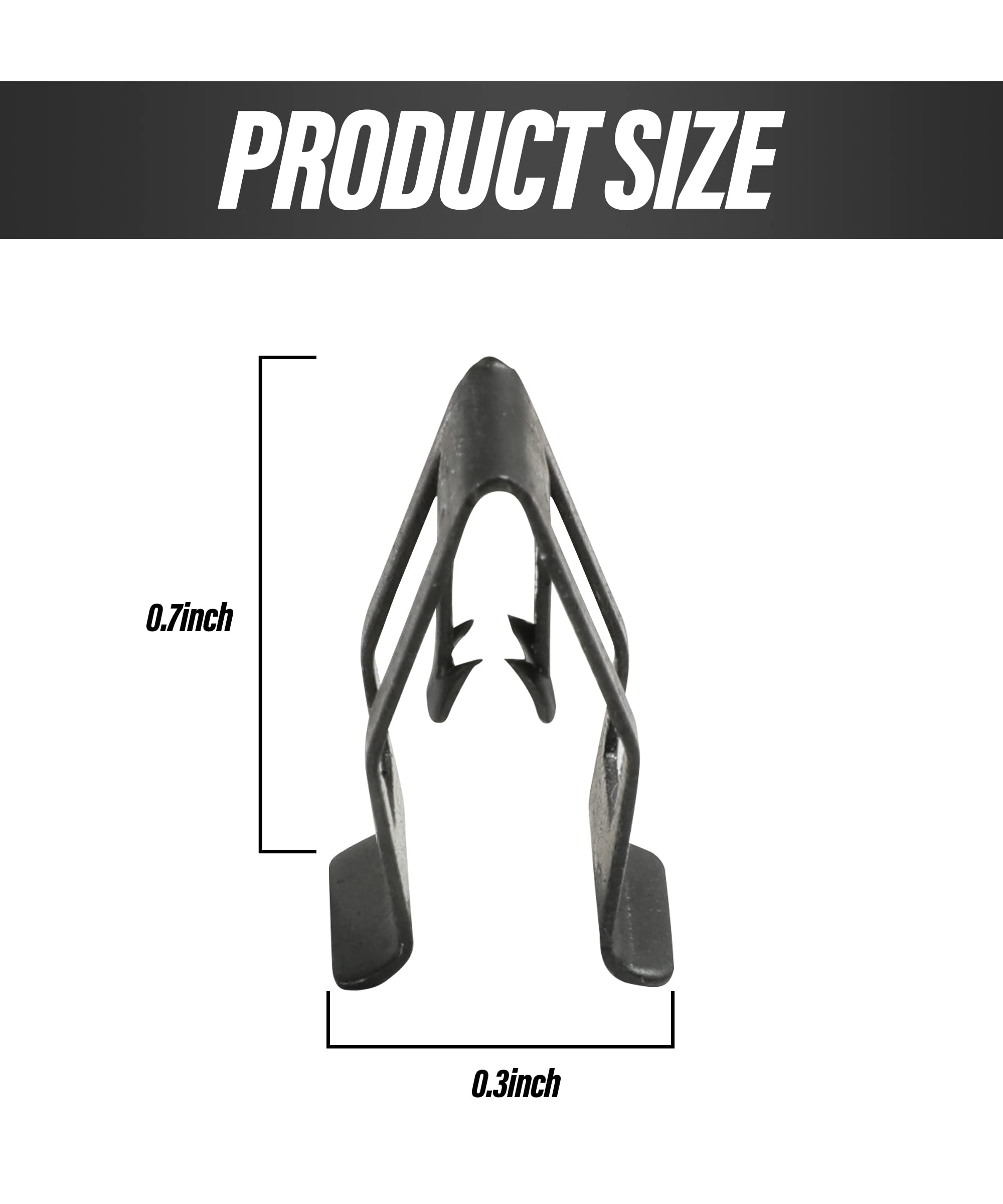 Esewalas 20Pcs Dashboard Trim Clips,Automotive Car Metal Retainer Car Front Console Retainer,Front Console Dash Dashboard Trim, Metal Dash Retainer Clips Replacement For Mose Cars