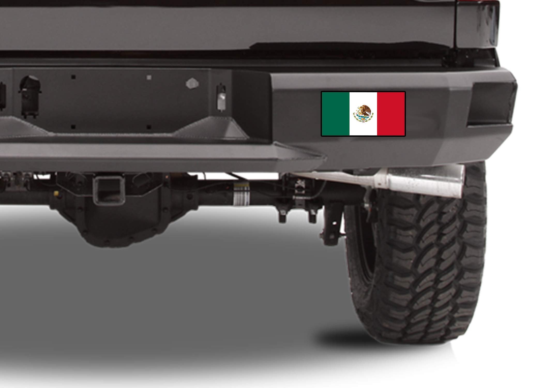 Rogue River Tactical Mexico Flag Car Decal Sticker | 3x5" White Vinyl | Model KDWVMA1162