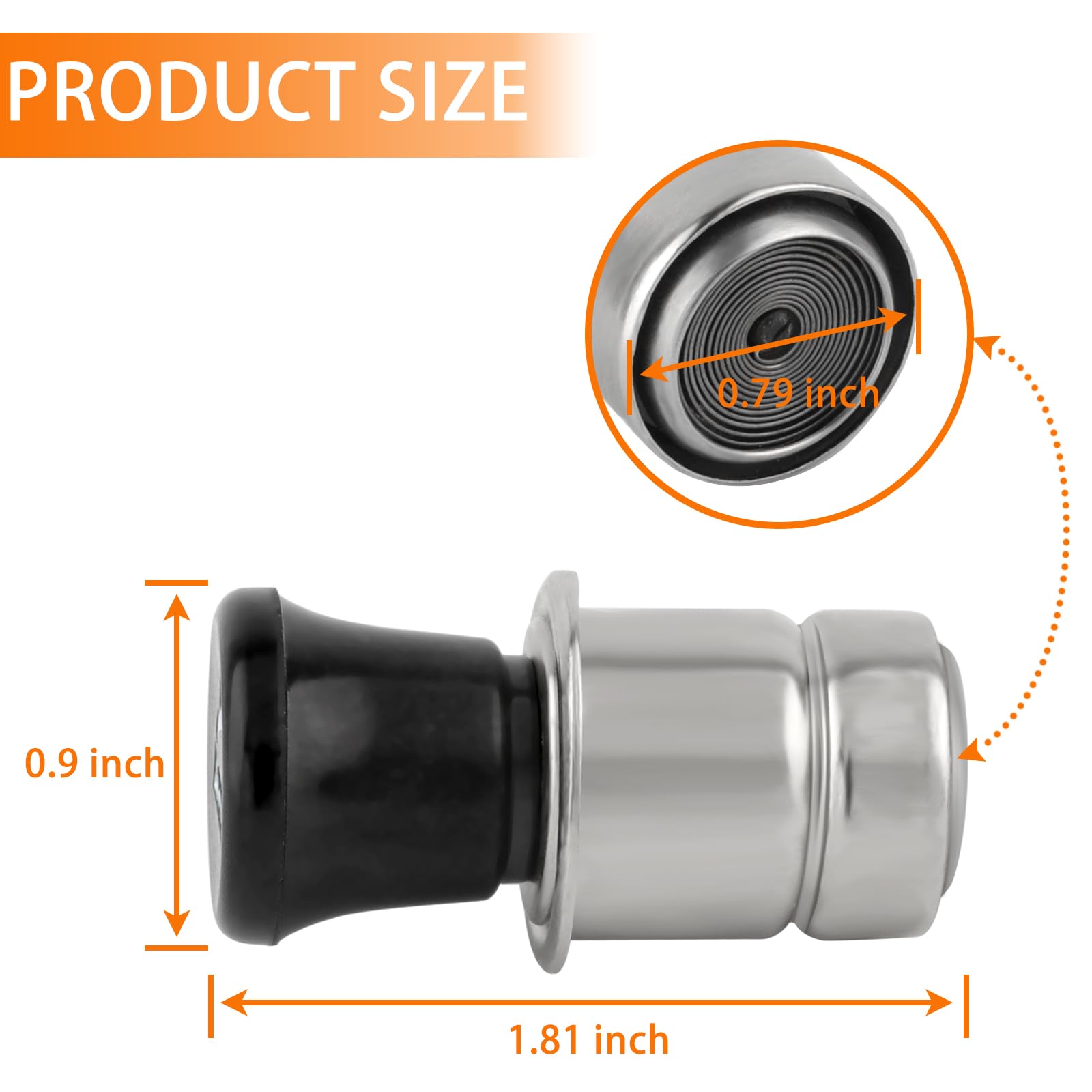 Car Cigarette Lighter, Pop-Out Metal Plastic Construction Cigarette Lighter,12V Auto Cigarette Lighter Plug Replacement Fits For Most Vehicles Socket(2 Pack)