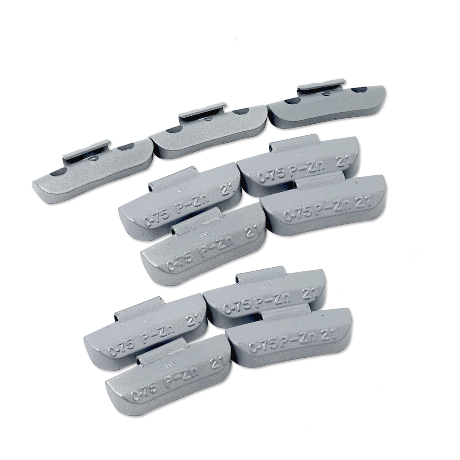 CKAuto P Series Zinc Clip on Wheel Weights 0.75oz, 3/4oz, Coated, 50Pcs/Box Fit for Steel Wheel