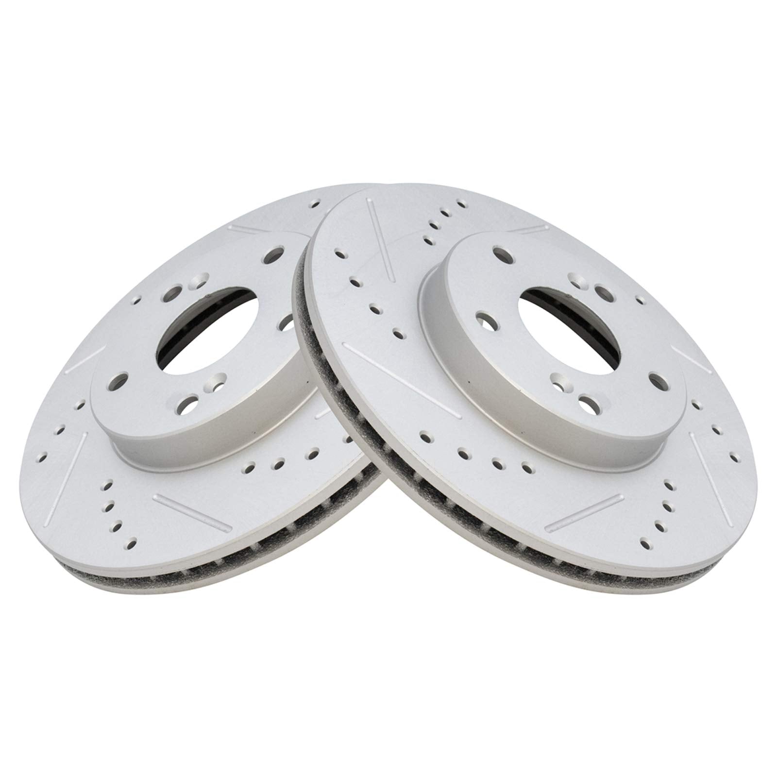 Trq Front Performance Brake Rotors Set Premium G-Coated Compatible With 2014-2015 Acura Ilx 1998-2017 Honda Accord 2006-2019 Civ