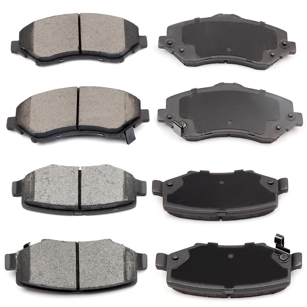 Eccpp D1273-8389 D1274-8390 Front & Rear Ceramic Disc Brake Pad Set Fit For Dodge Nitro 2007-2011,For Jeep Liberty 2008-2012,For