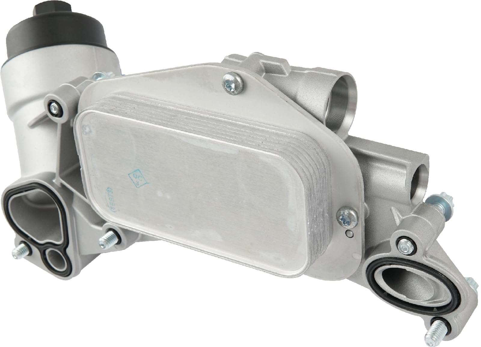 Engine Oil Cooler Filter Housing Assembly Adapter with Gasket, Insert, Cap Compatible with 2008-2019 Chevy Cruze Sonic Malibu Av