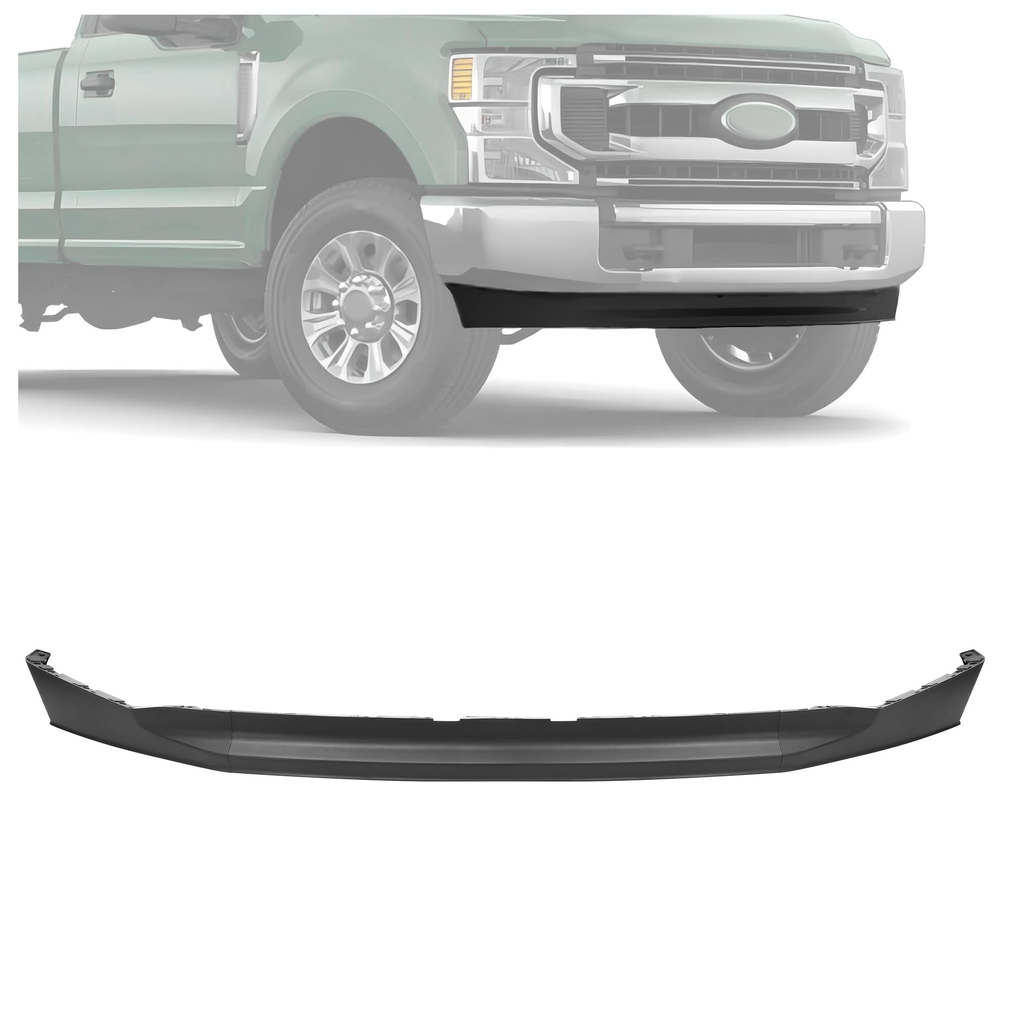 HECASA Front Lower Bumper Valance Compatible with 2020-2022 Ford F250 F350 F450 Super Duty (2WD Models) Deflector Valance Panel 