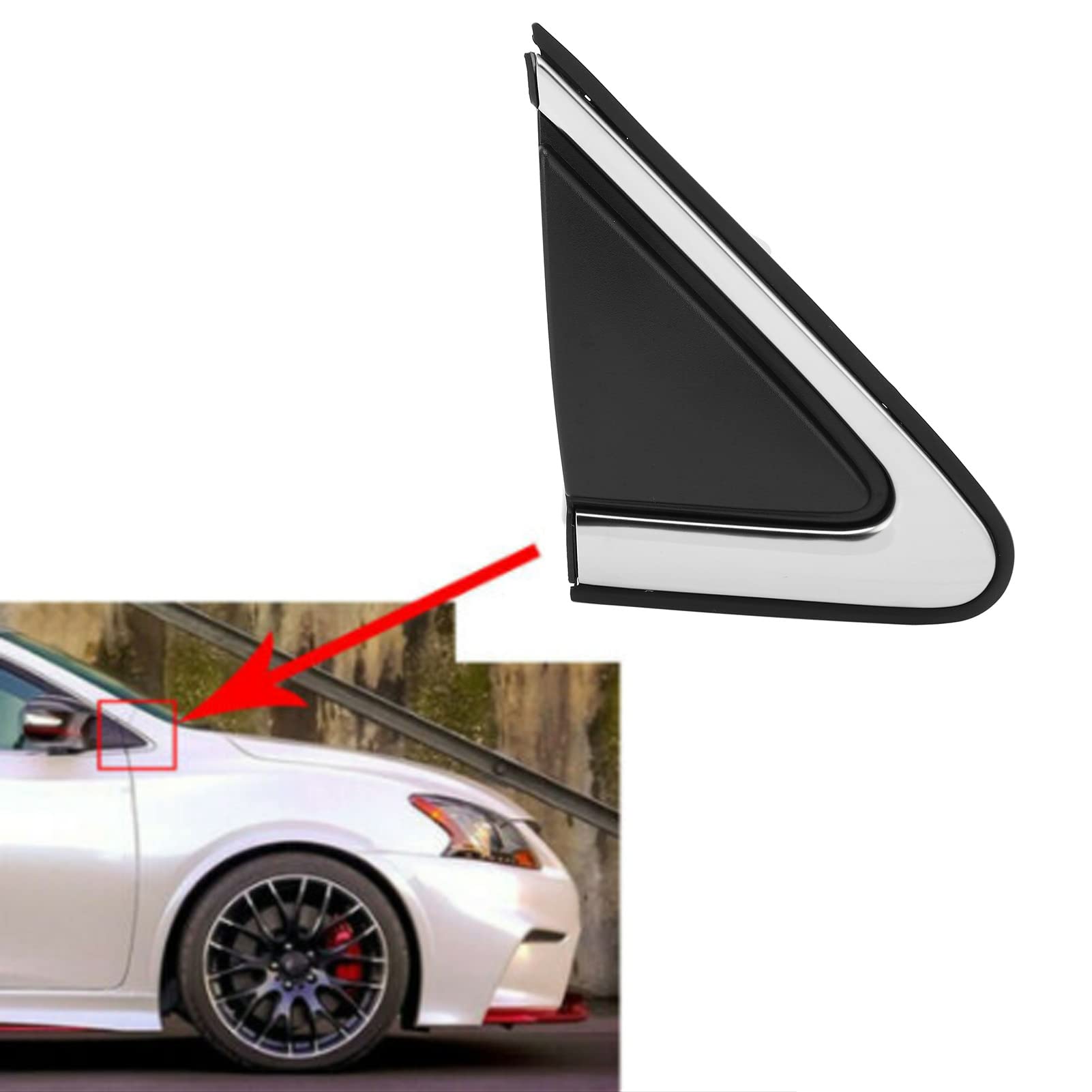 Replacement for Sentra 2013-2019 Window Mirror Corner Molding, Front Right Mirror Fender Corner Trim Cover 96318 3sg0a
