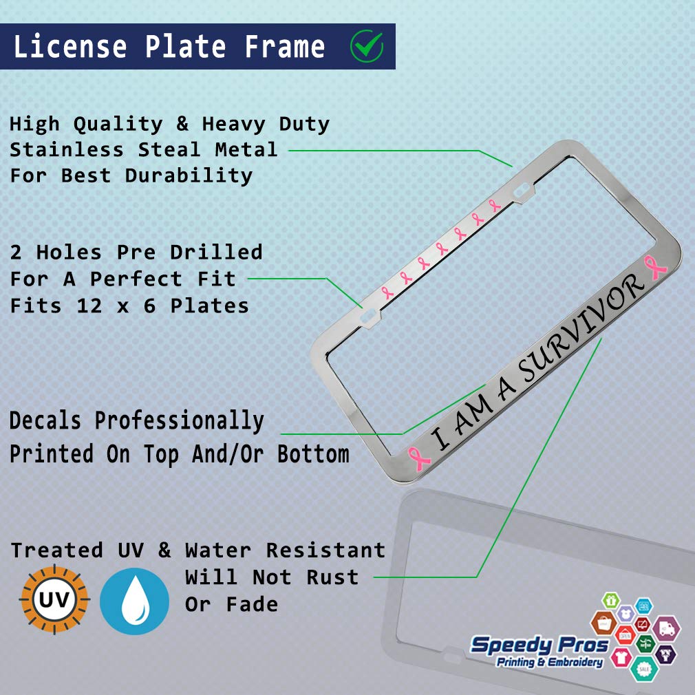 Speedy Pros Scotland Scottish Flag Country License Plate Frame Stainless Metal Tag Holder