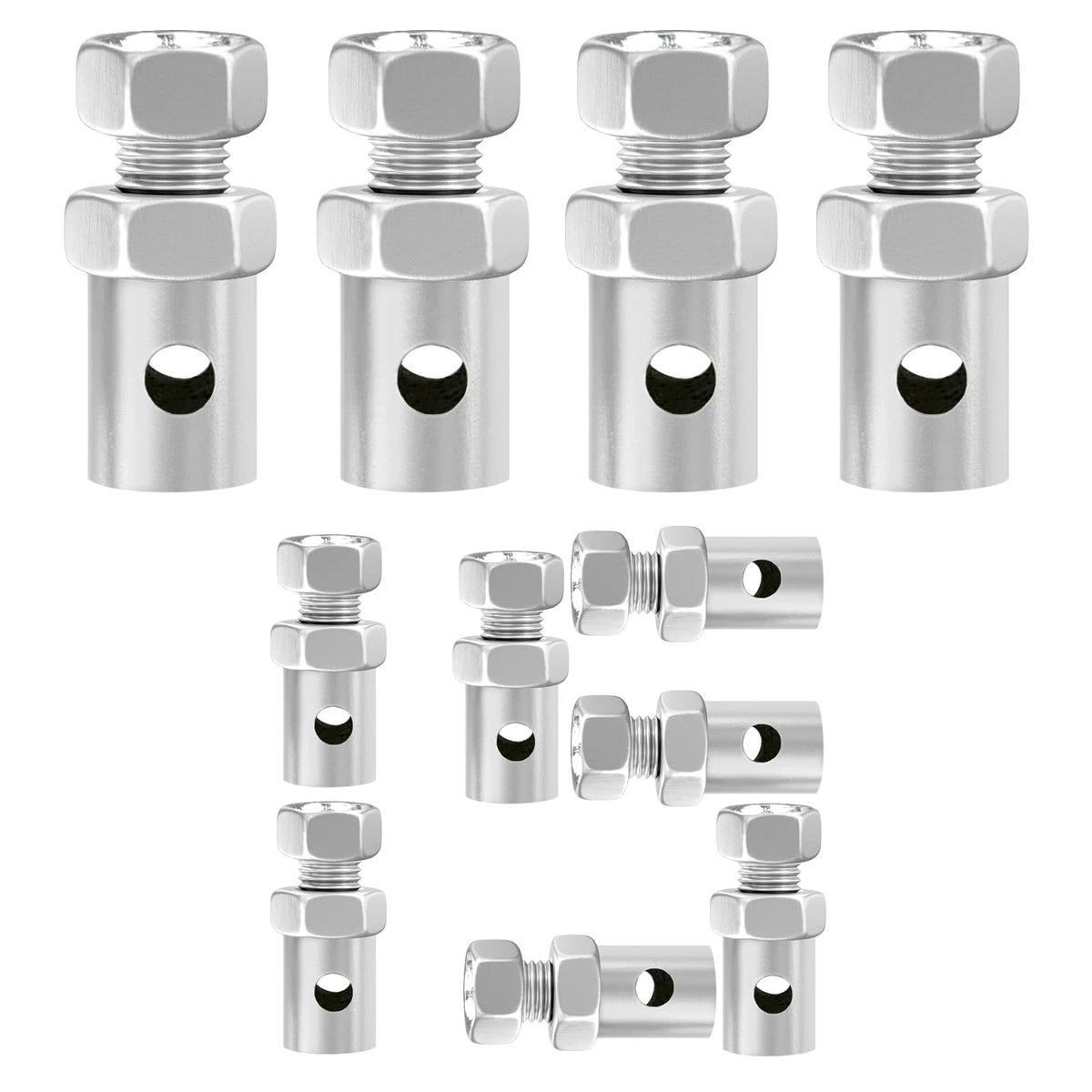 Tongze 15Pcs Brake/Throttle Cable Ends: 1/8' Universal Cable Stop Clamp Repair Parts For Go-Kart| Bicycle| Motorcycle| Scooter| Motorized Bike| Garden Tractor| Lawn Mower