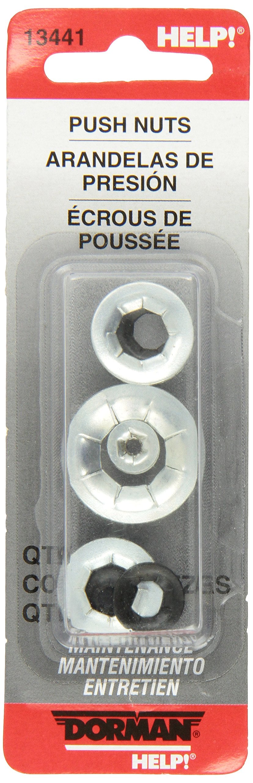 Dorman 13441: Push Nut Assortment - 2 Each 1/8,3/16,1/4,3/8,1/2 In.