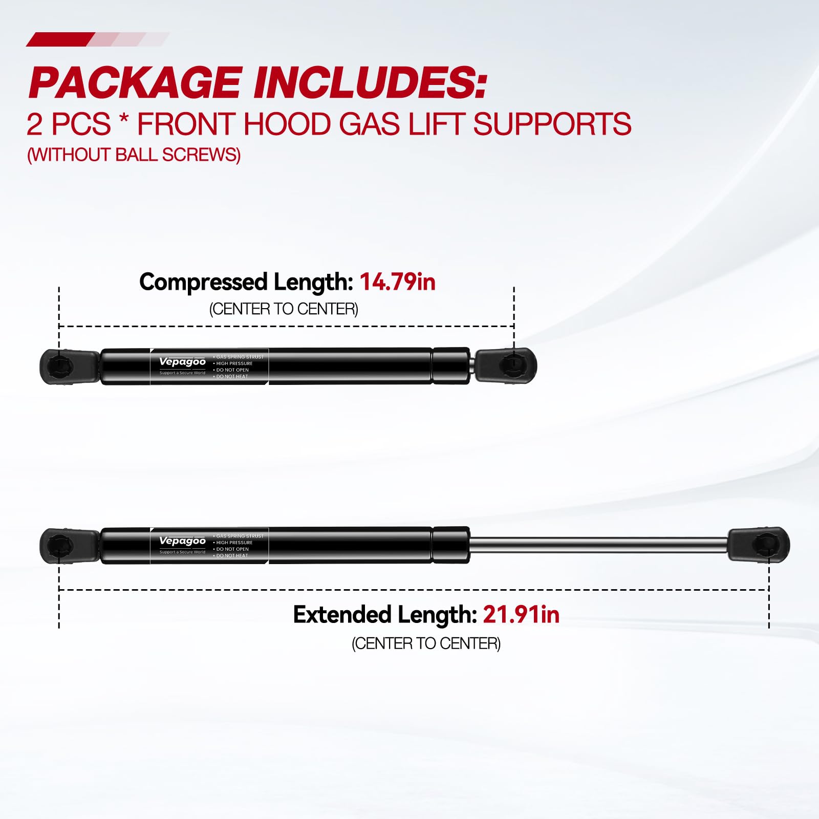 Vepagoo Pm3315 Rear Hatch Struts Liftgate Tailgate Compatible With 2015-2020 Honda Fit Gas Shock Lift Supports Spring, Trunk Hat