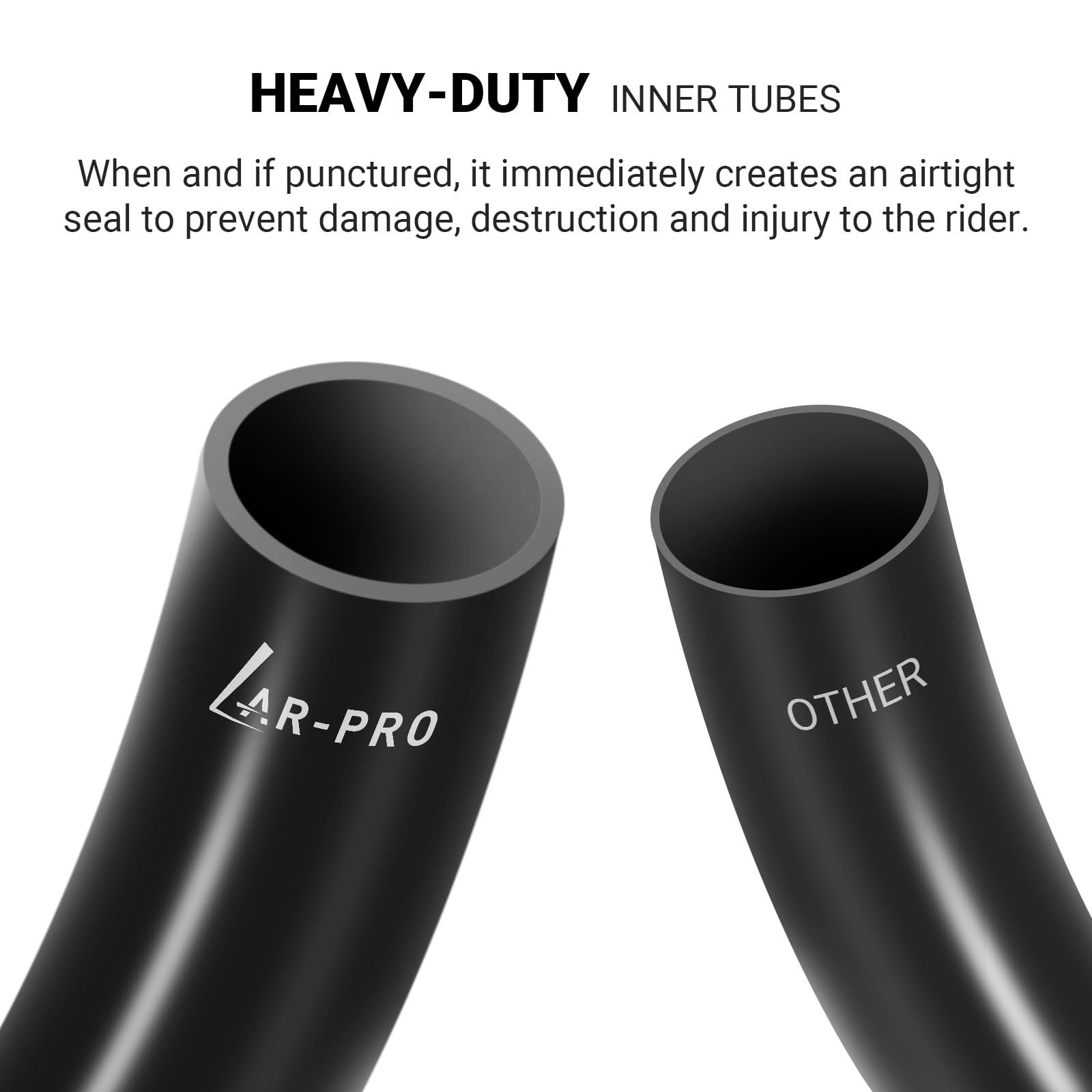 (2 Pack) Ar-Pro Scooter Replacement Inner Tubes - 12.5'' X 2.25'' Inner Tubes With Angled Valve And Free 2 Tire Levers Compatibl