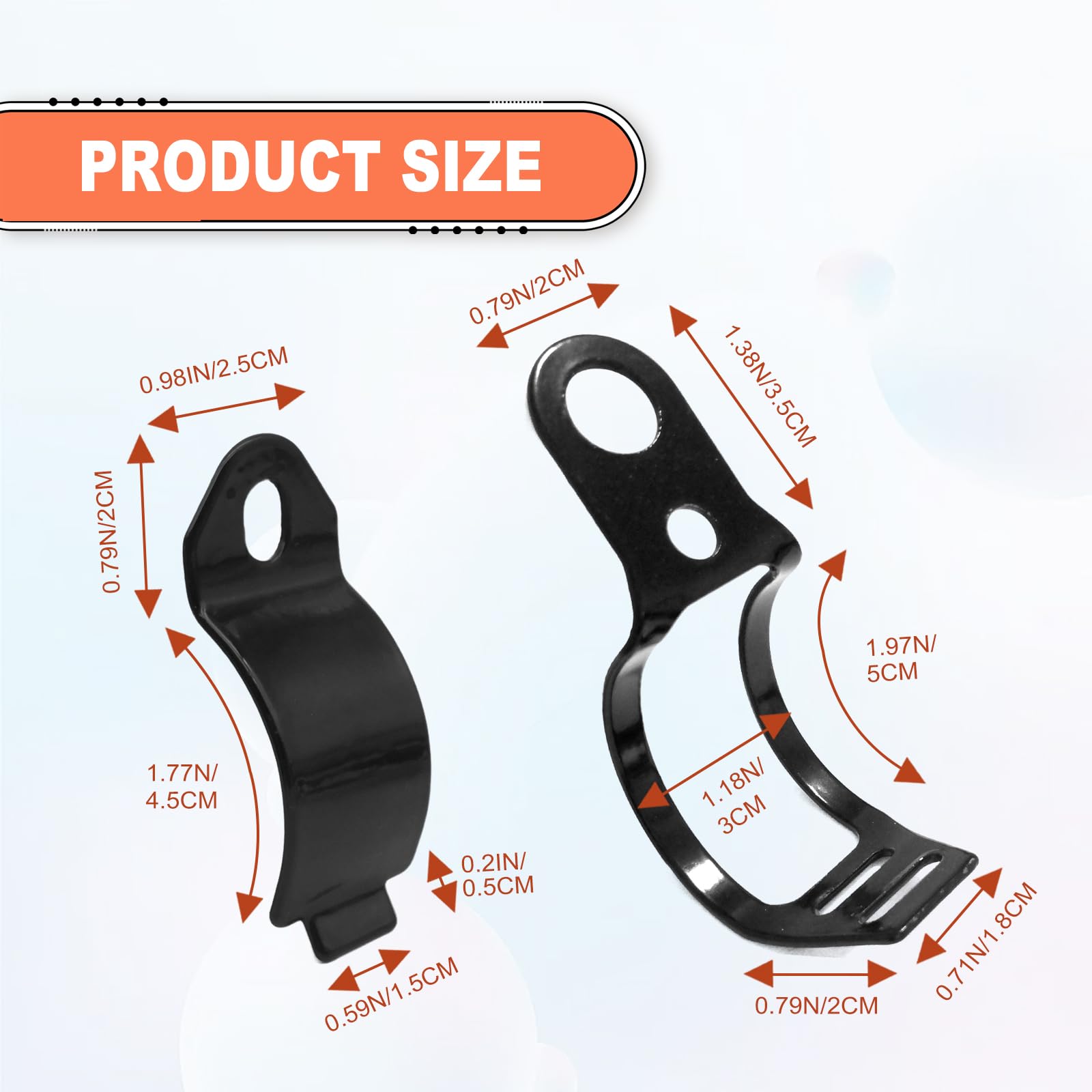 2 Pairs Aluminium Alloy Motorcycle Fork Indicator Brackets, Universal Motorcycle Turn Signal Light Indicator Blinker Mount Bracket, 30-43Mm Metal Fork Relocation Clamps Brackets