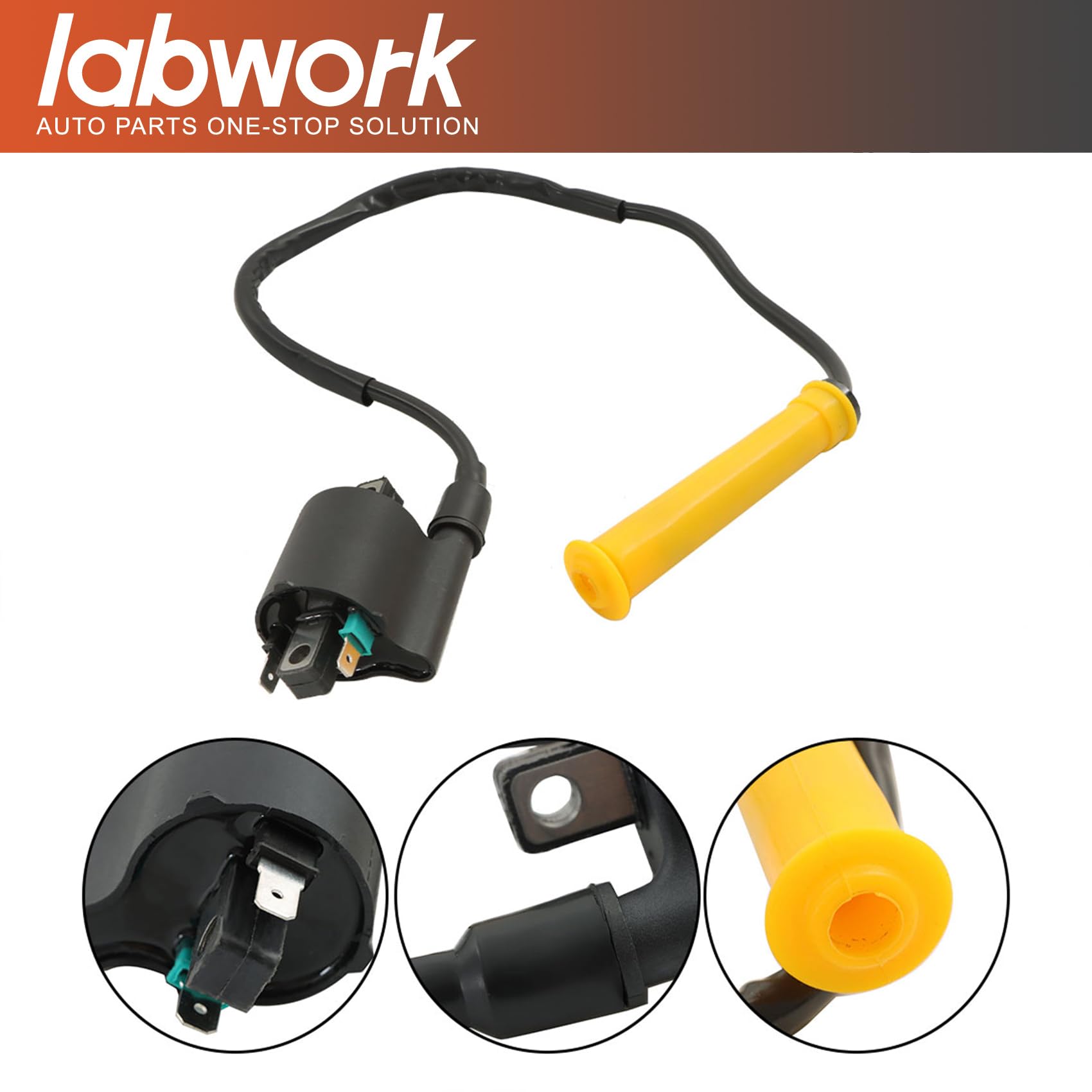 labwork Ignition Coil with Cap Replacement for Honda Rancher 420 TRX420 2007 2008 2009 2010 2011 2012 2013 Replacement for 30510