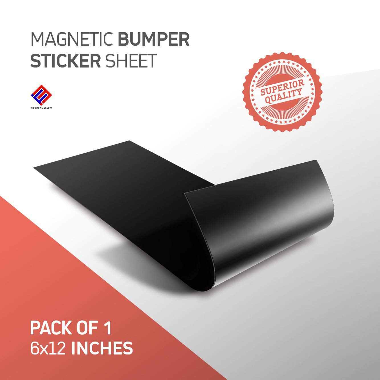 Blank Black Magnet for Car - Adhesive Magnet to Design Custom Magnets - Magnet Decals for Cars, Trucks, Busses & More! Magnetic