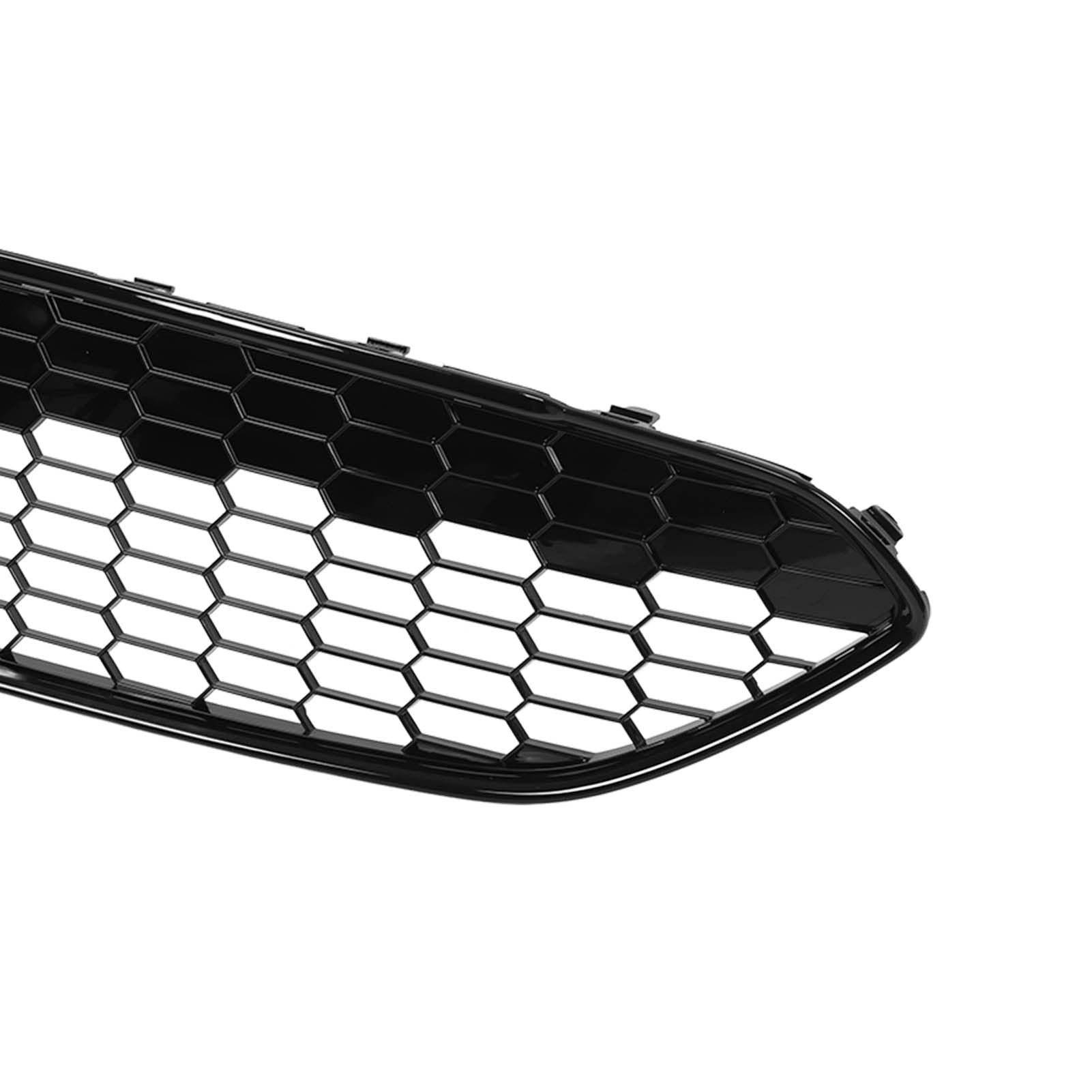 Aramox Front Bumper Grille, 1778260 Front Bumper Upper Grill Cover Glossy Black Protection Replacement For Ford Fiesta 2013?2017