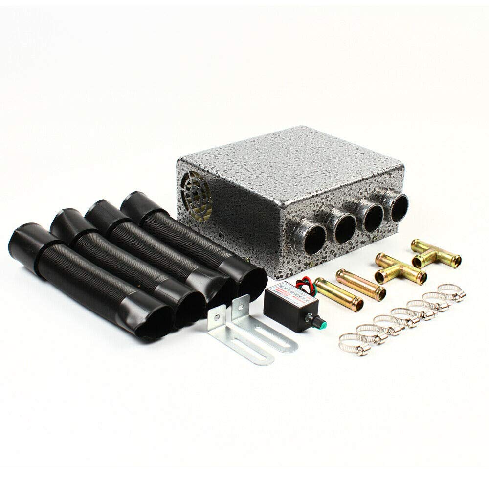 Upgraded Of 12V Universal Auxiliary Heater Underdash Heat With Speed Switch For Car Or Truck Minivans Excavators Harvesters 4 Ports Us Stock