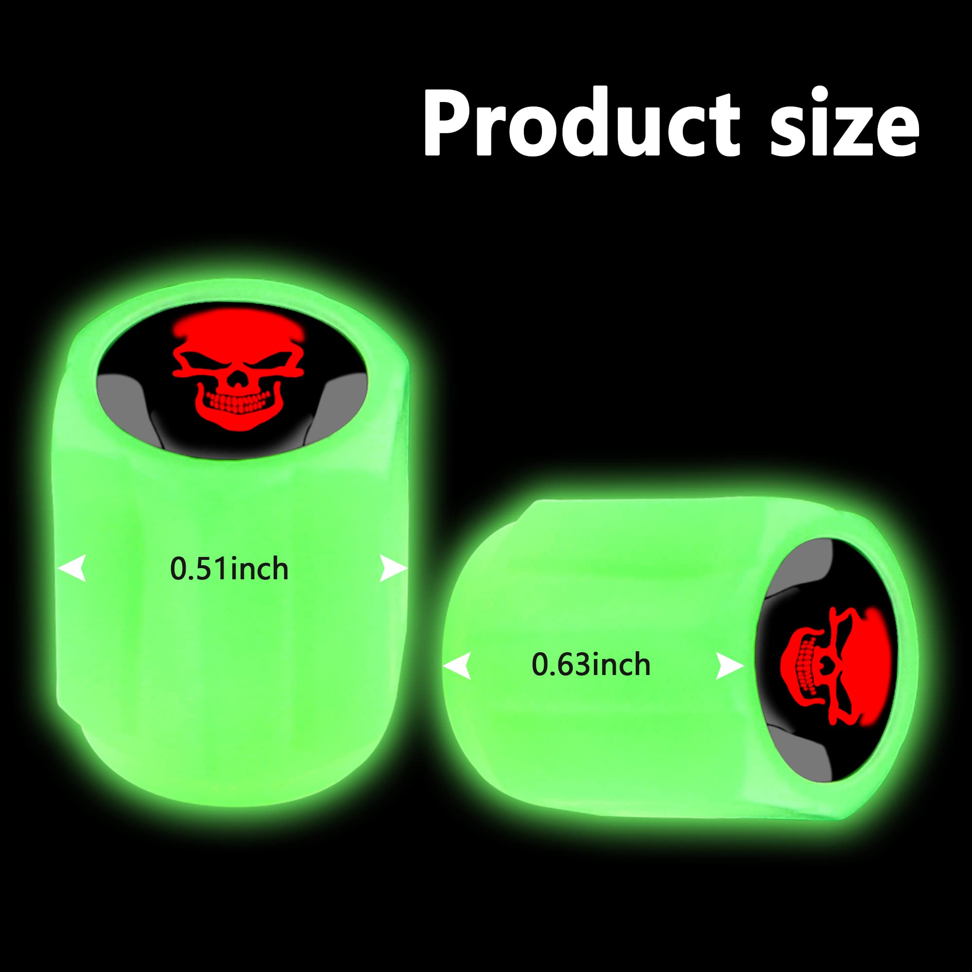 16Pcs Fluorescent Tire Valve Stem Caps,Luminous Auto Wheel Air Valve Cap,Universal Decoration Accessories For Car/Suv/Bicycle/Tr