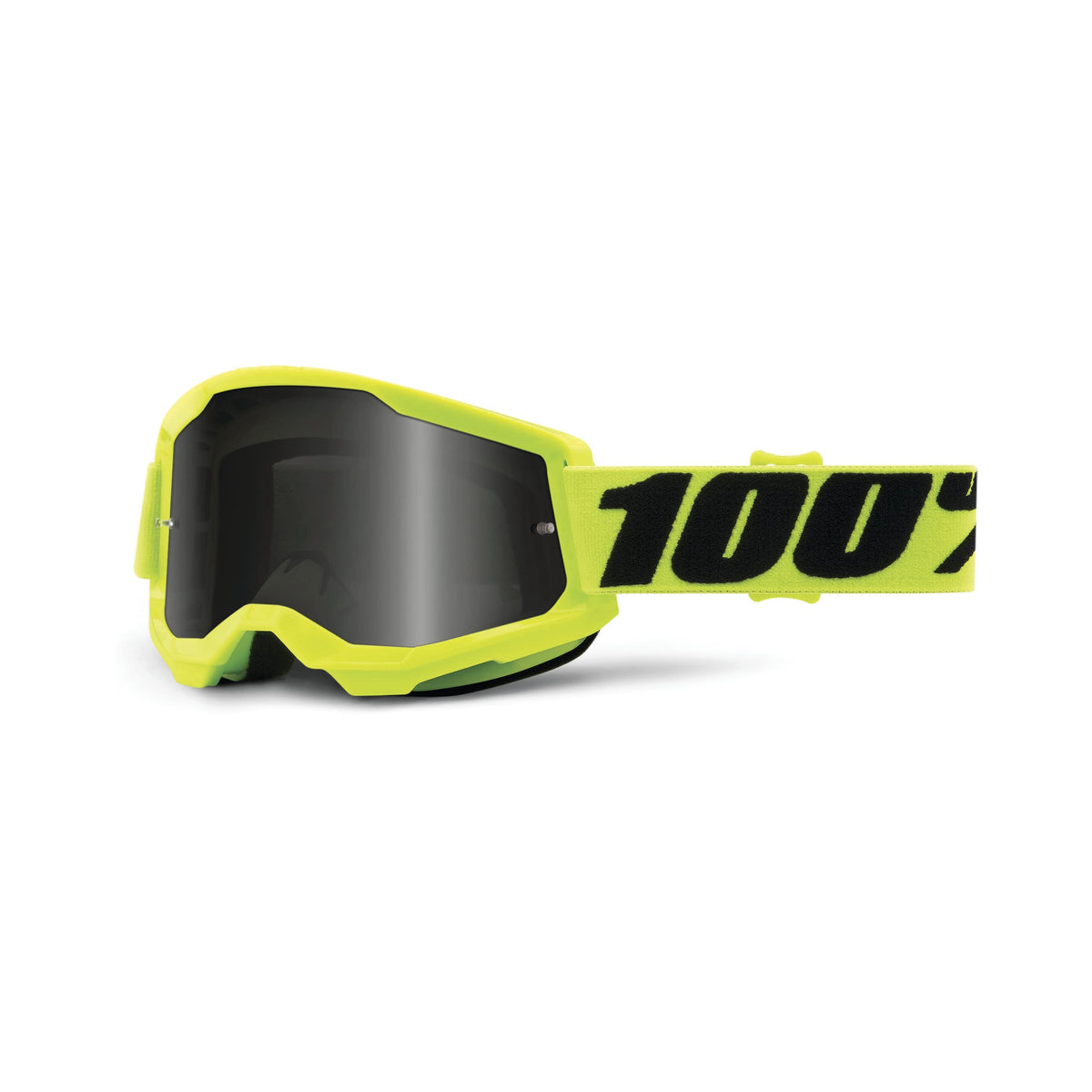 100% Strata 2 Sand Goggle Fluo/Yellow - Smoke Lens