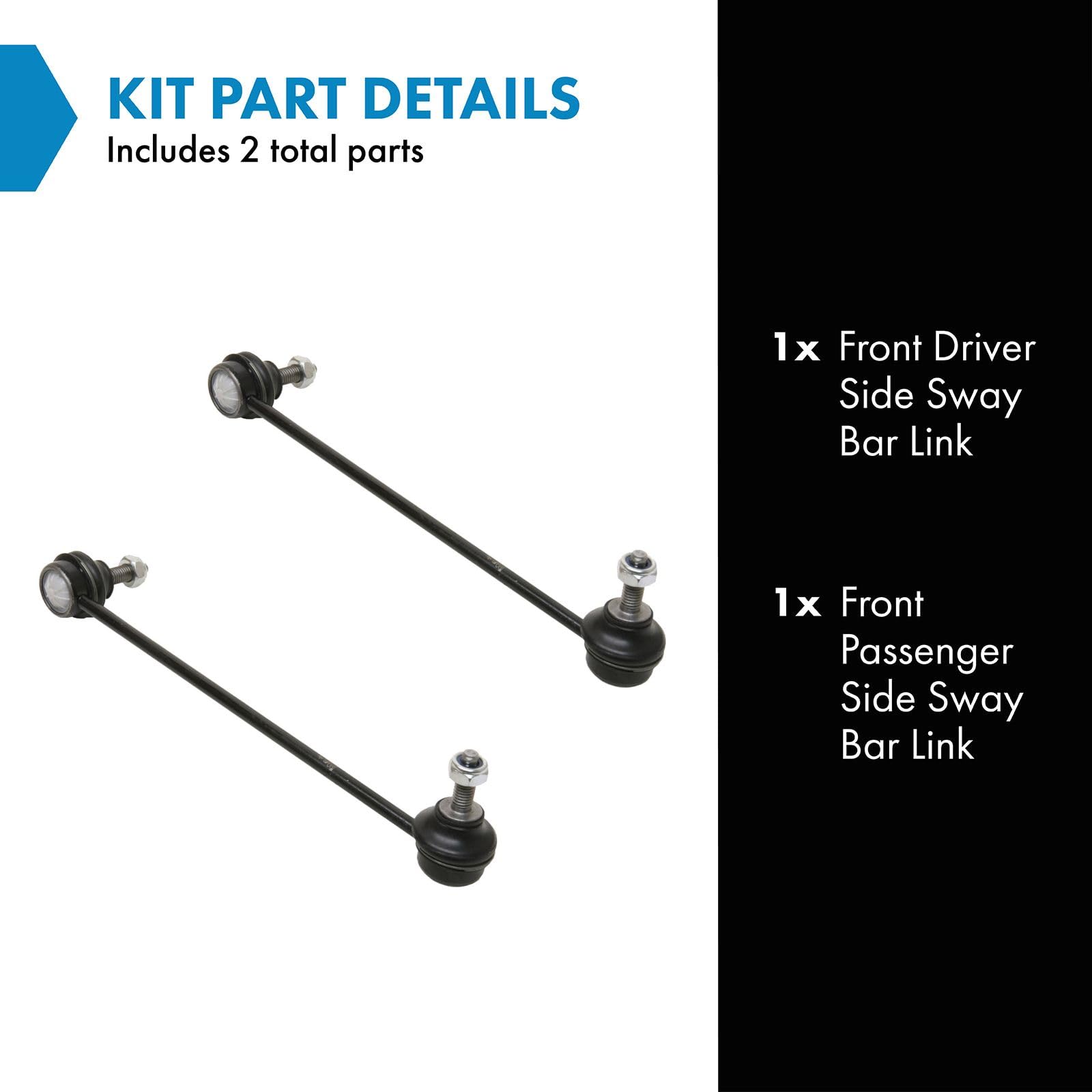 Trq Sway Bar Link Front Pair Set For Mercedes Benz C Clk Series