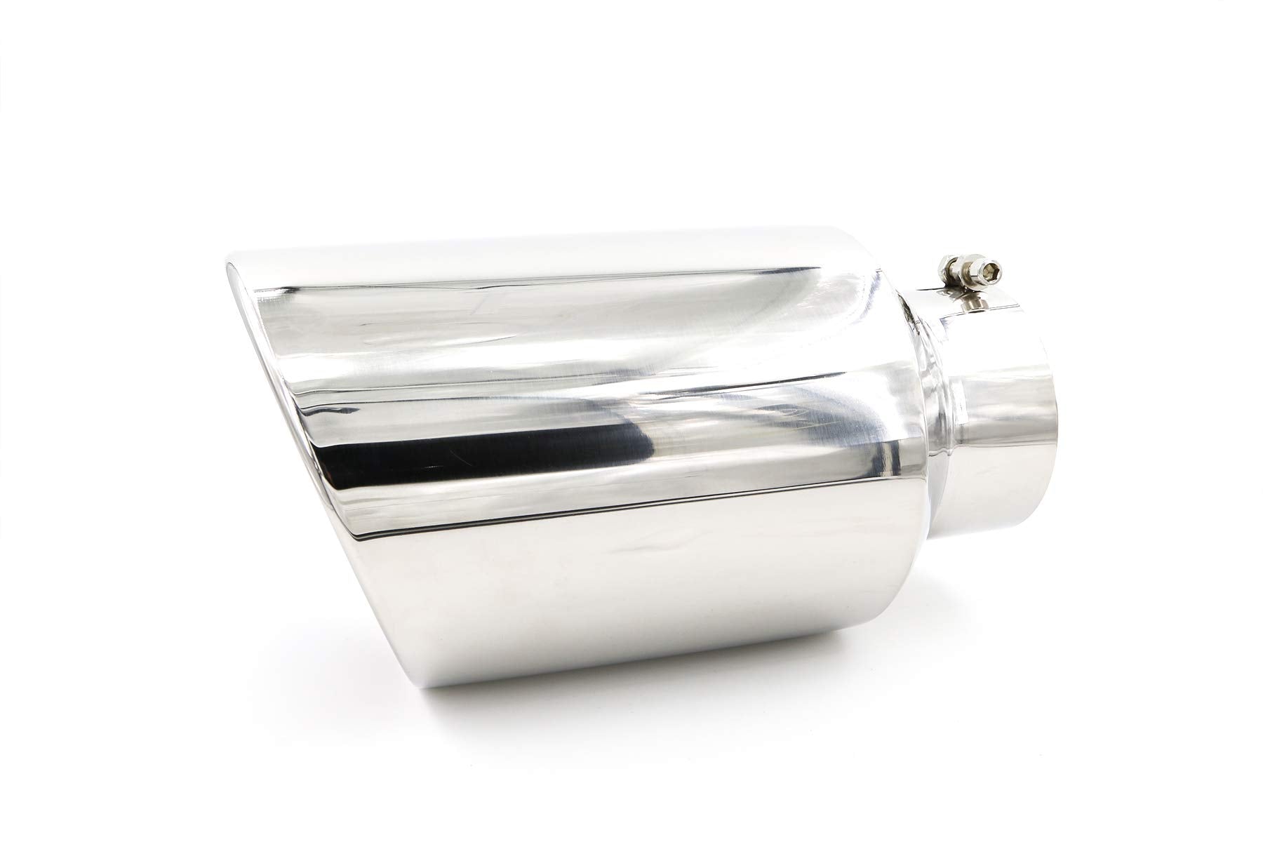 Rp Remarkable Power, 5'' Inlet 8'' Outlet 15'' Long Overall Length Stainless Steel Rolled Edge Diesel Exhaust Tip Ext37