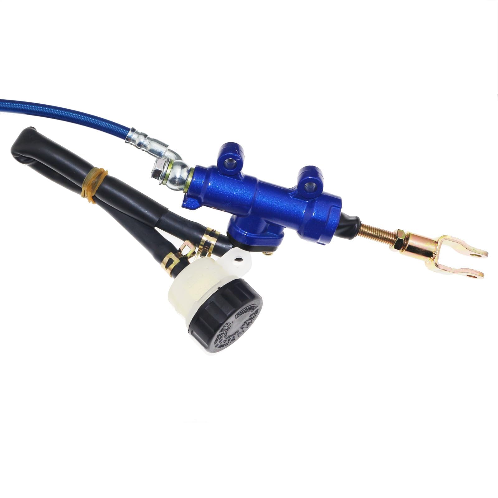 PRO BAT Rear Hydraulic Brake Assembly Caliper Master Cylinder Kit with Extra Brake Pad for Four Wheeler Baja for Go Kart Golf Ca