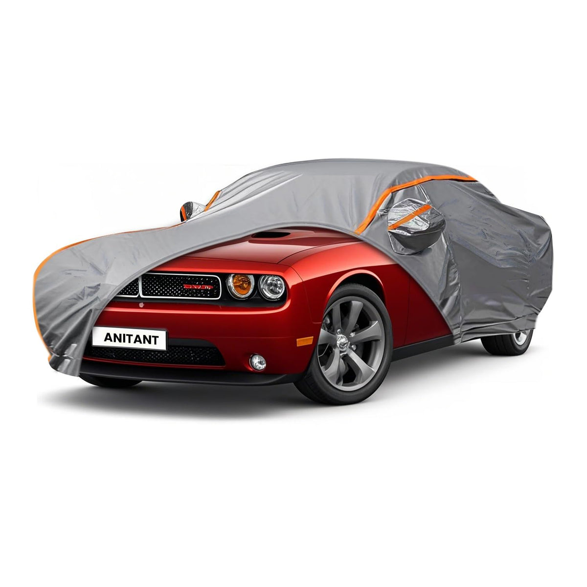 ANITANT Custom Fit Dodge Challenger Car Cover 2008-2025 Outdoor Waterproof Car Cover All Weather with Door Zipper Cotton Lining 