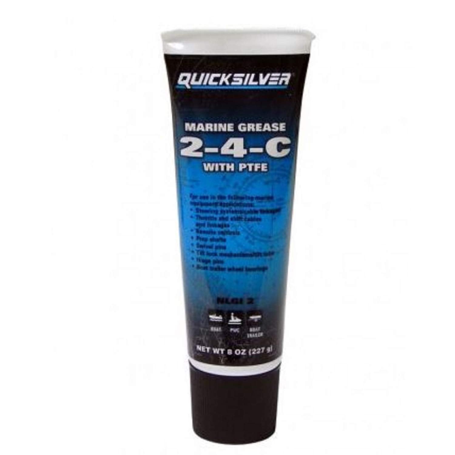 Mercury Marine Quicksilver 2-4-C Marine Grease Multi-Purpose Lubricant, 8 Oz. By Marine