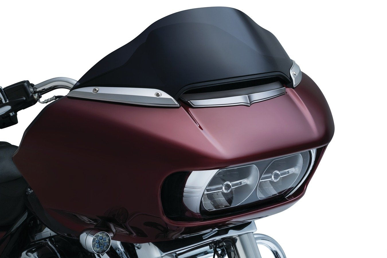Kuryakyn 6913 Motorcycle Accent Accessory: Fairing Vent Accent Trim For 2015-19 Harley-Davidson Motorcycles, Chrome