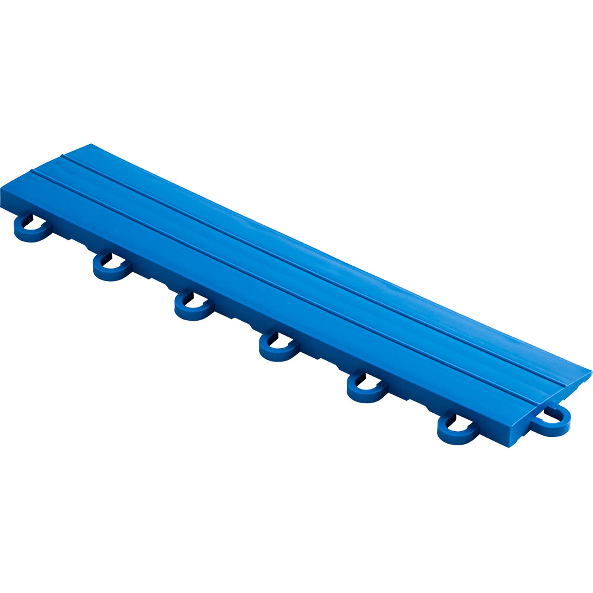 Speedway Diamond Looped Edge for Interlocking Garage Floor Tiles, 12 x 2.75-Inch, Blue, 10 Piece Set