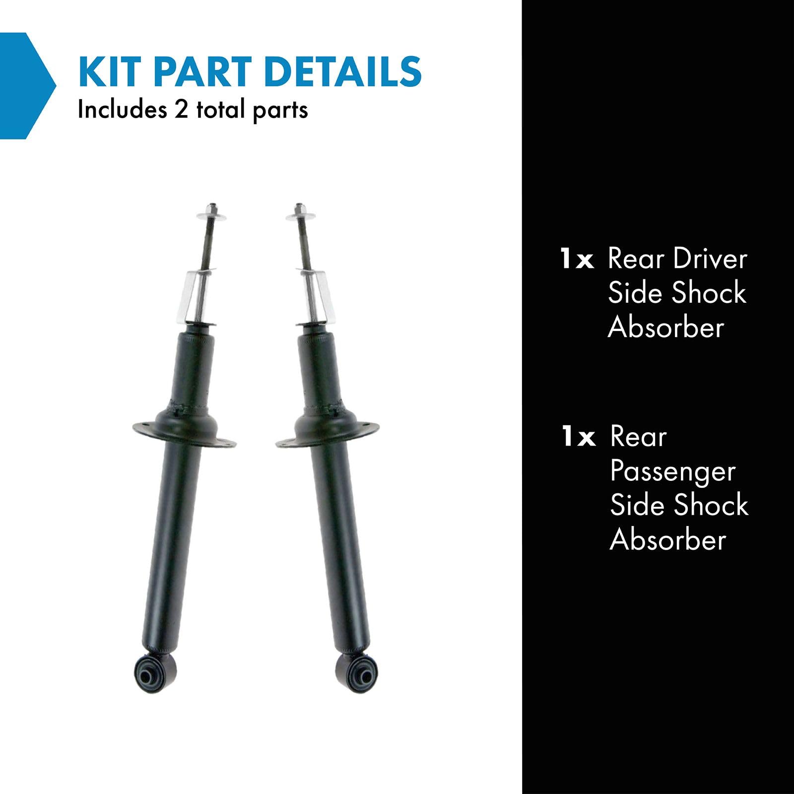 Trq Rear Shock Absorber Set Compatible With 2004-2006 Acura Tl 2003-2007 Honda Accord