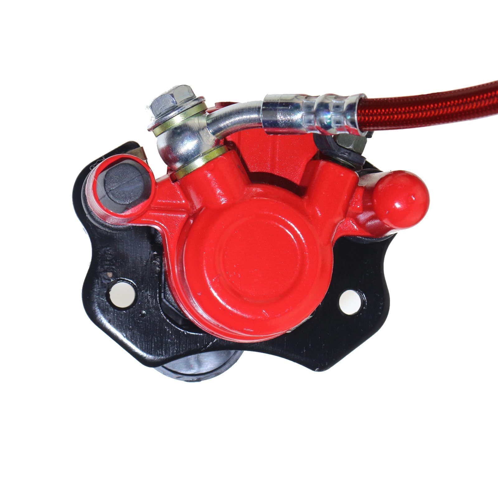 PRO BAT Rear Hydraulic Brake Assembly Caliper Master Cylinder Kit with Extra Brake Pad for Four Wheeler Baja Go Kart Golf Cart A