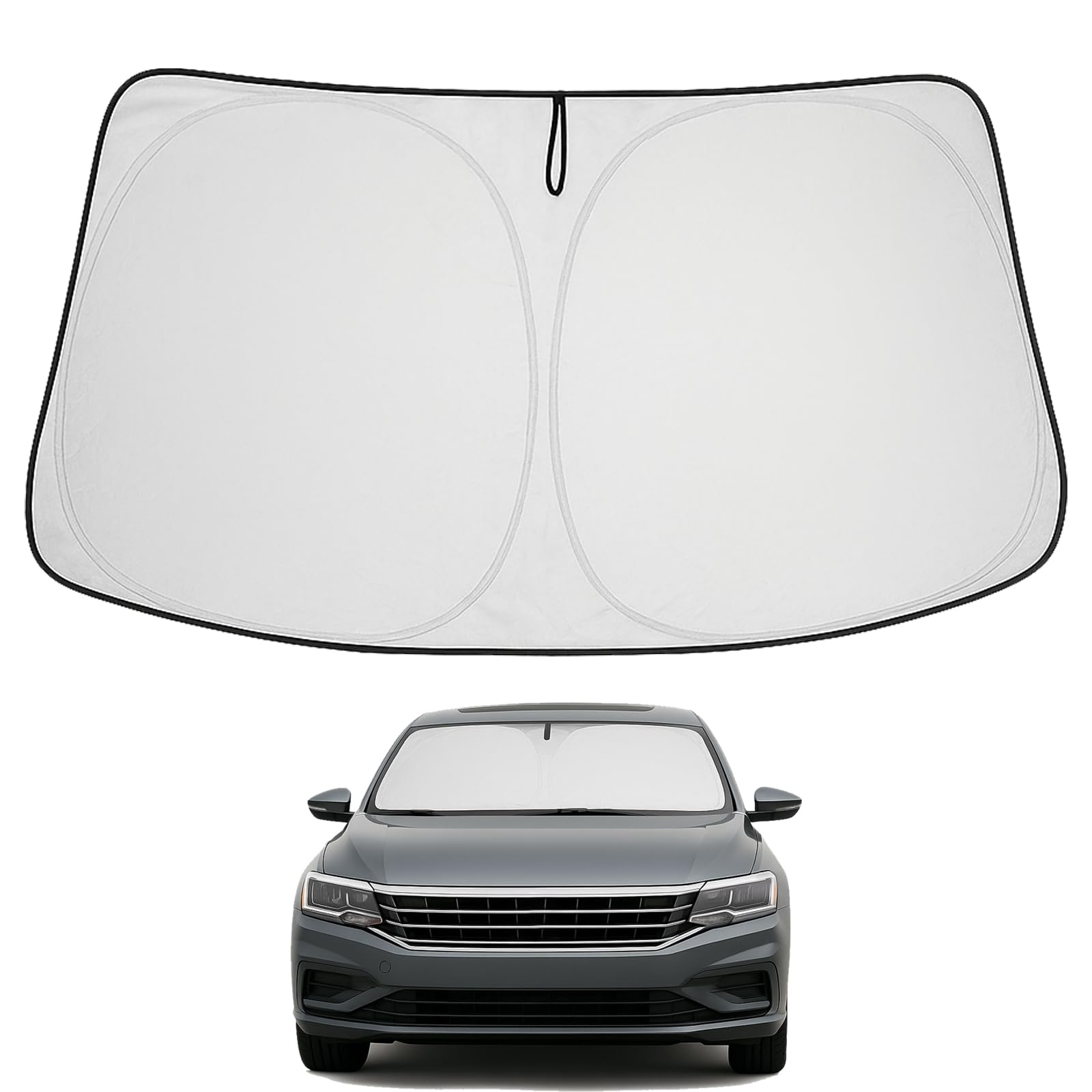 Proadsy 2025 Upgrade Windshield Sun Shade Custom Fit Volkswagen Vw Passat 2012-2022 4-Layer Foldable Front Sunshade Protector Su