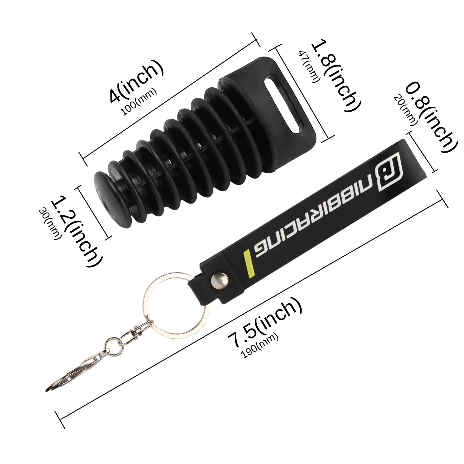 Nibbi 1.2'-1.8' Muffler Exhaust Wash Plug, Wash Plugs For Motorcycle Dirt Bike 2 & 4 Stroke Rubber Exhaust Silencer