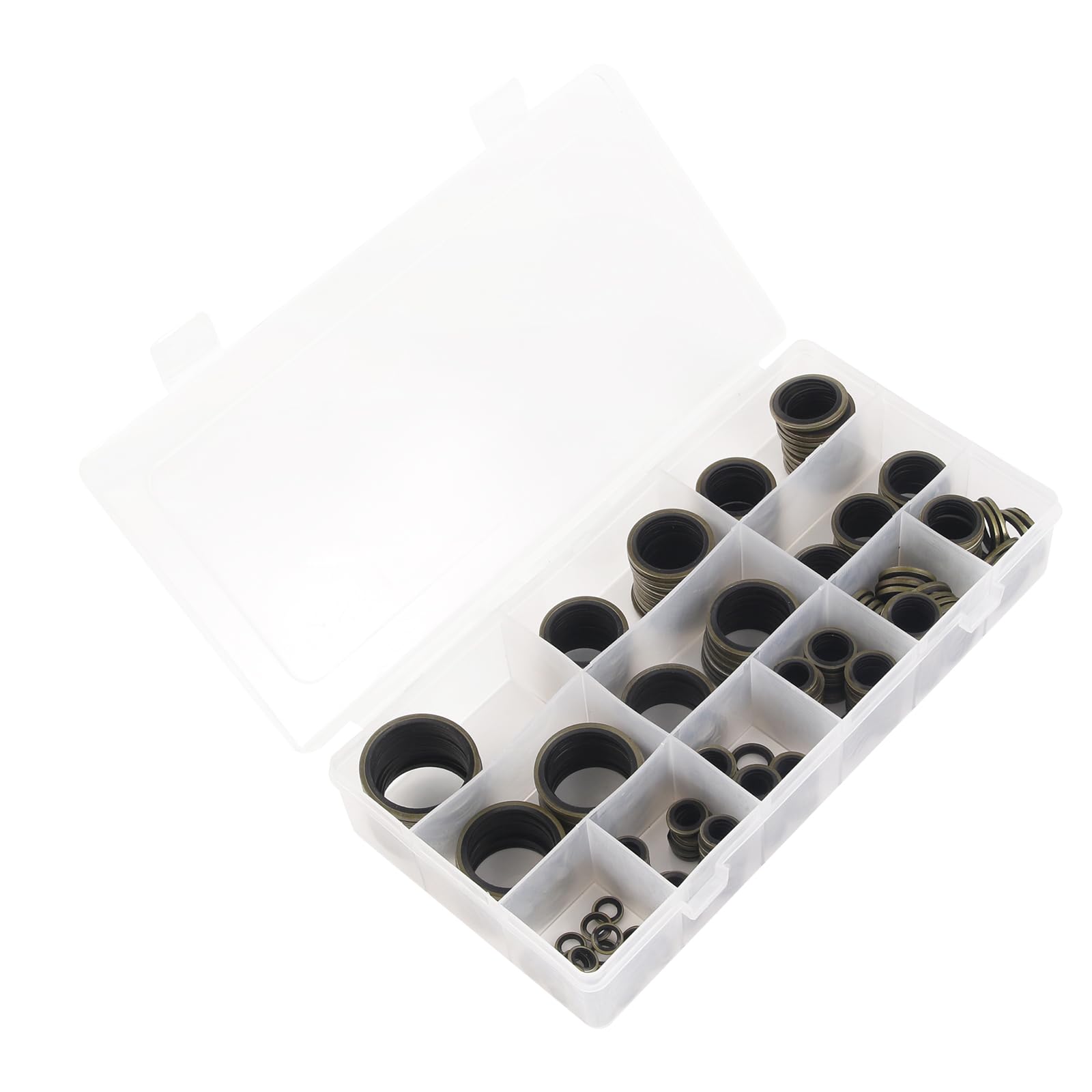 245Pcs Oil Drain Plug Crush Washer Gasket Seal Assortment - 6 8 10 12 14 16 18 20 22 24 27 30 Mm - Universal Fit 245Pcs 12 Sizes