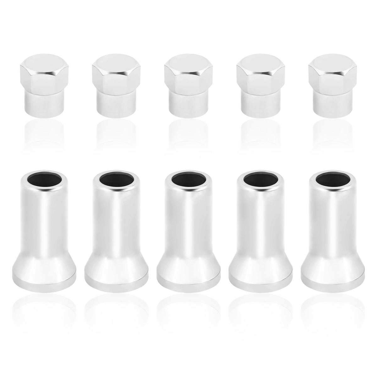 5 Sets TR414AC Chrome Valve Stem Caps Kit,Chrome Tire Valve Caps for Car Tire St