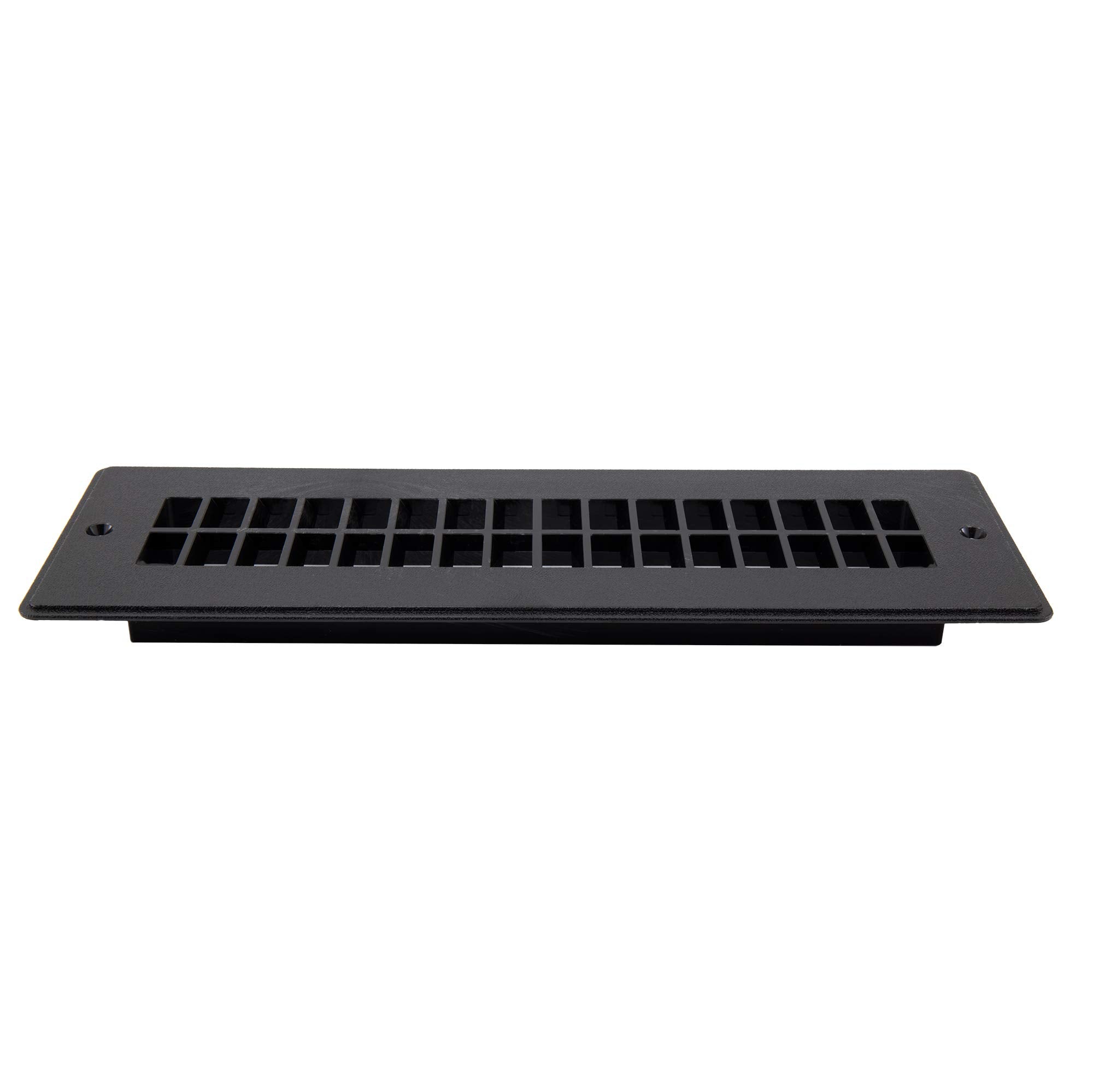 Recpro Rv Floor Register | Rv Stationary Vent Cover | 2-1/4'' X 10-1/8'' Insert | Undampered Duct (Black)