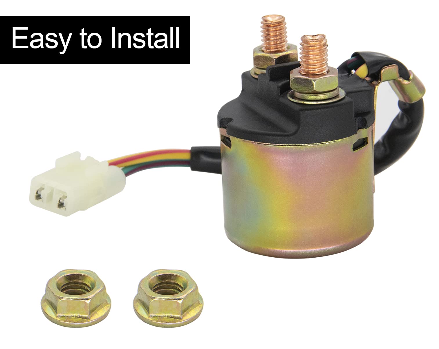 2Pcs Starter Solenoid Relay Compatible For Honda Trx90 Trx300 Trx350 Trx400 Trx420 Trx450 Trx450Es Trx500 Trx650 Trx680 Fourtrax Rancher Foreman 35850-Hm7-000