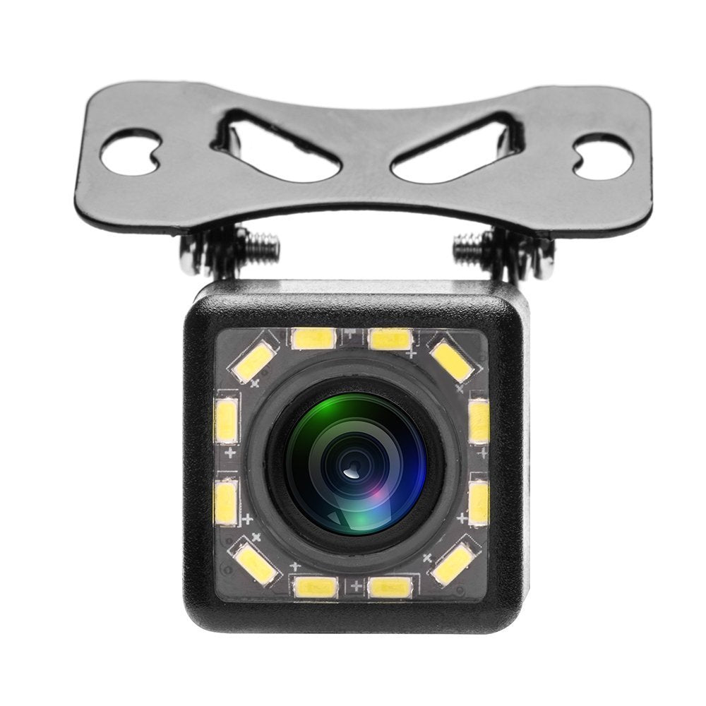 Nhopeew Car Rear View Camera Waterproof 12 Led Backup Camera 170 Wide Angle Night Visions Reverse Camera For Universal Cars, Suv