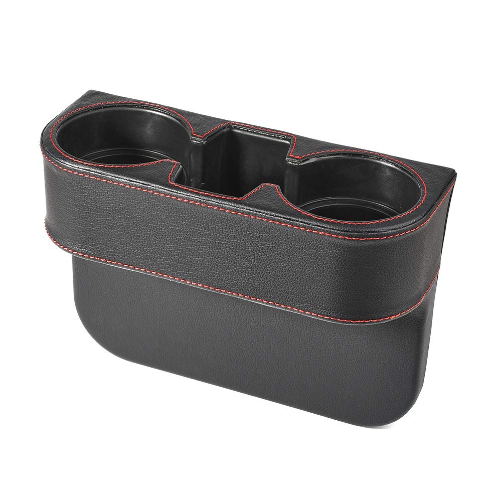 Black Multifunctional Car Cup Holder Car Seat Organizer Gap Filler Bottle Phone Storage Organizer