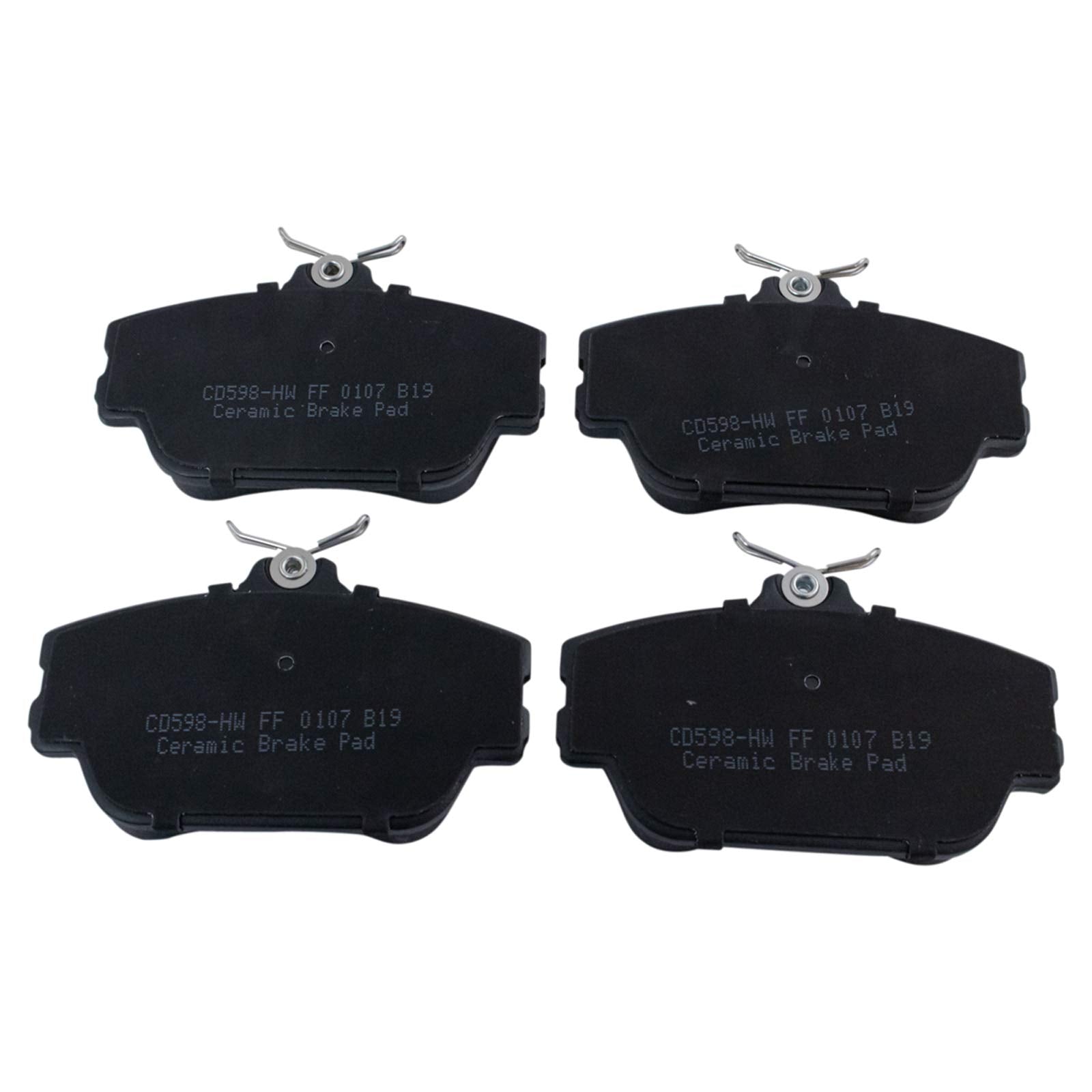 TRQ Front Brake Pads Ceramic Compatible with 1996-2007 Ford Taurus 1996-1997 Thunderbird 1995-2002 Lincoln Continental 1993-1998